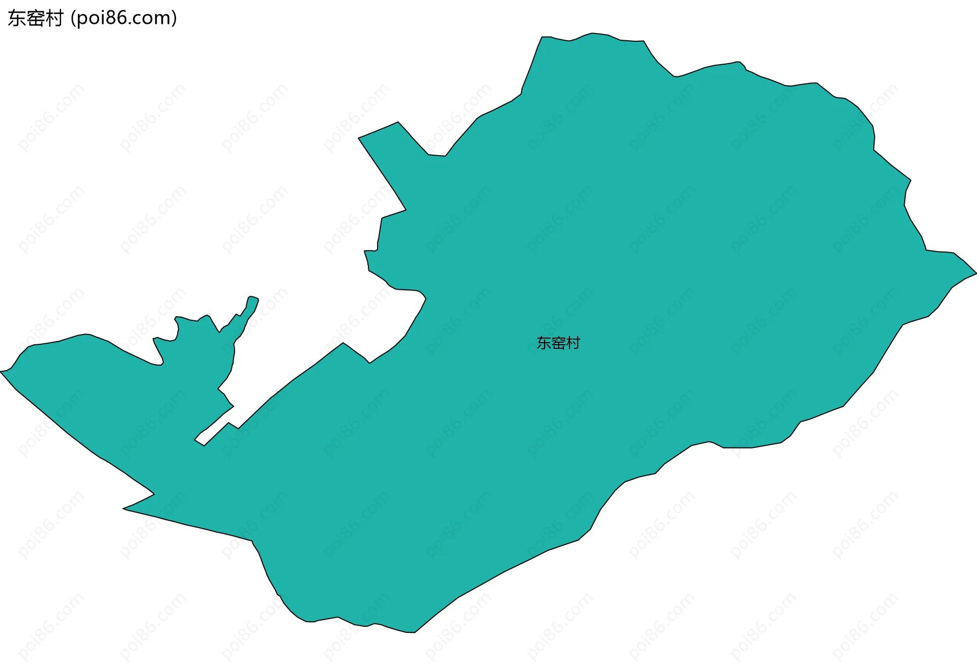 东窑村边界地图