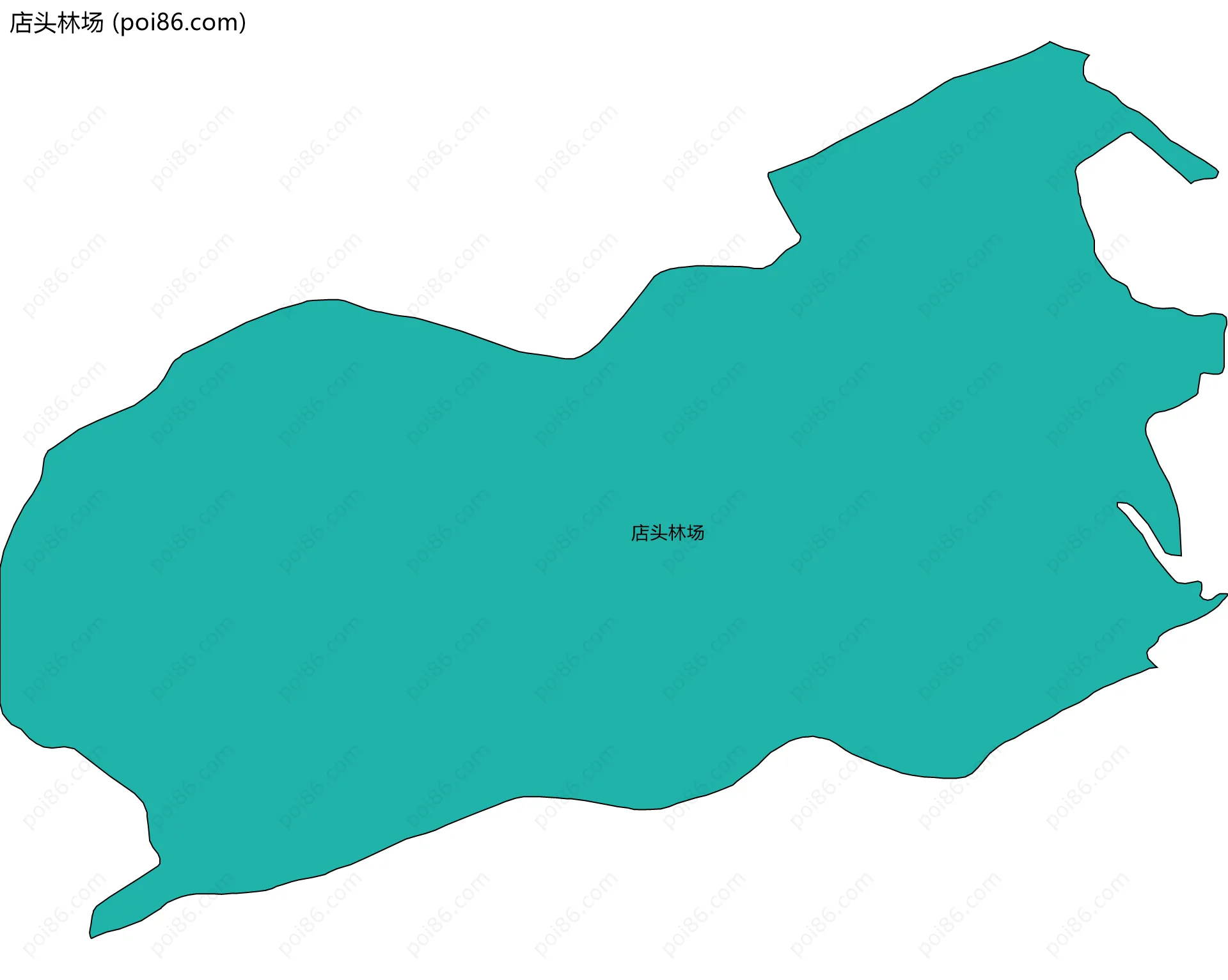 店头林场边界地图(五级行政区划)