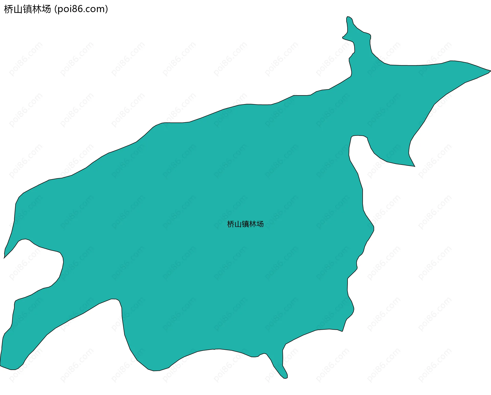 桥山镇林场边界地图