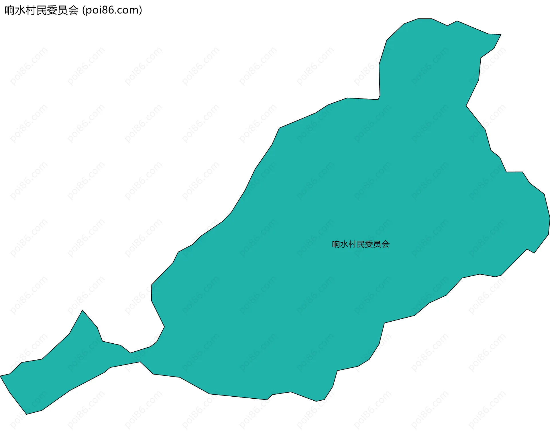 响水村民委员会边界地图