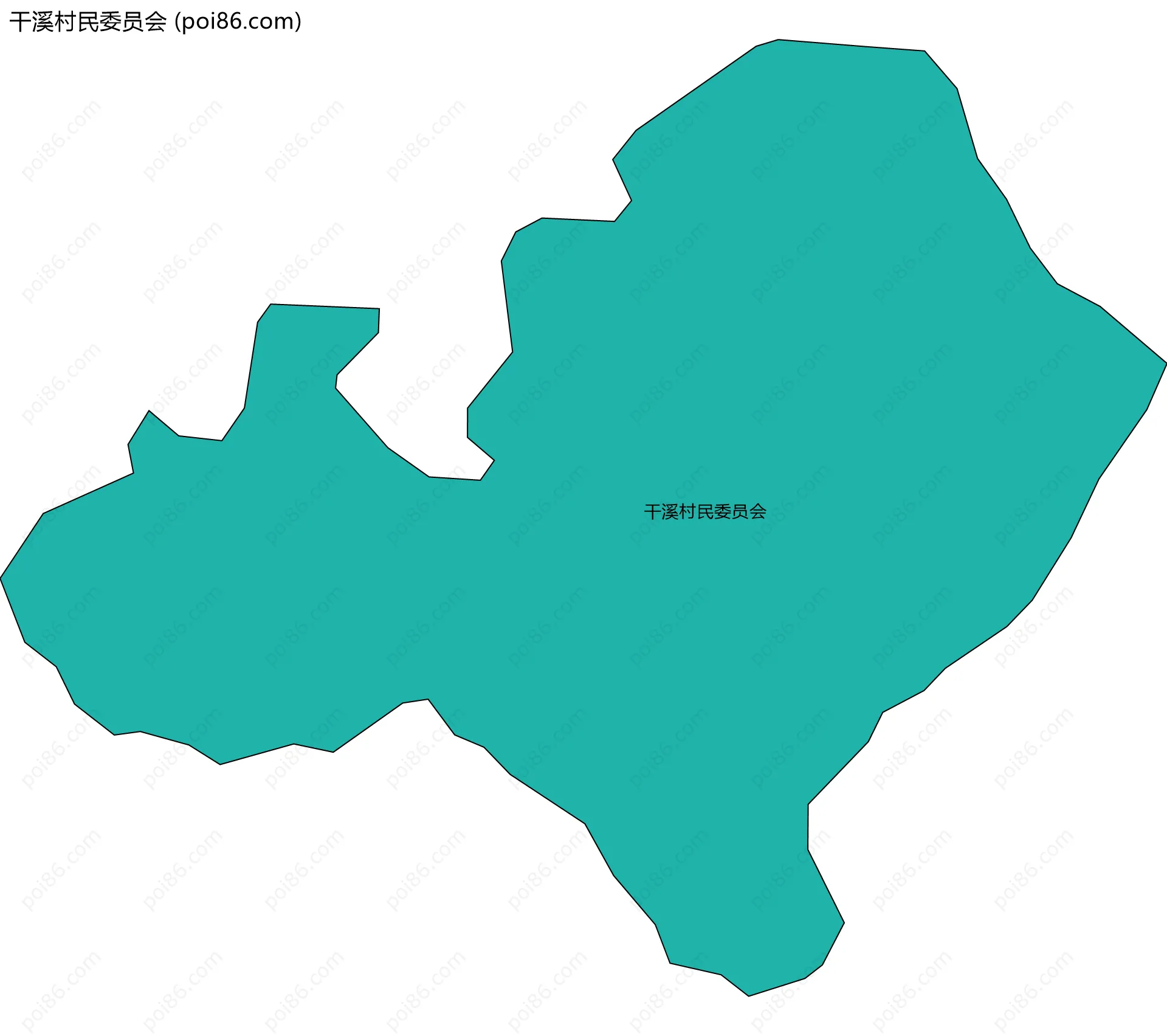 干溪村民委员会边界地图