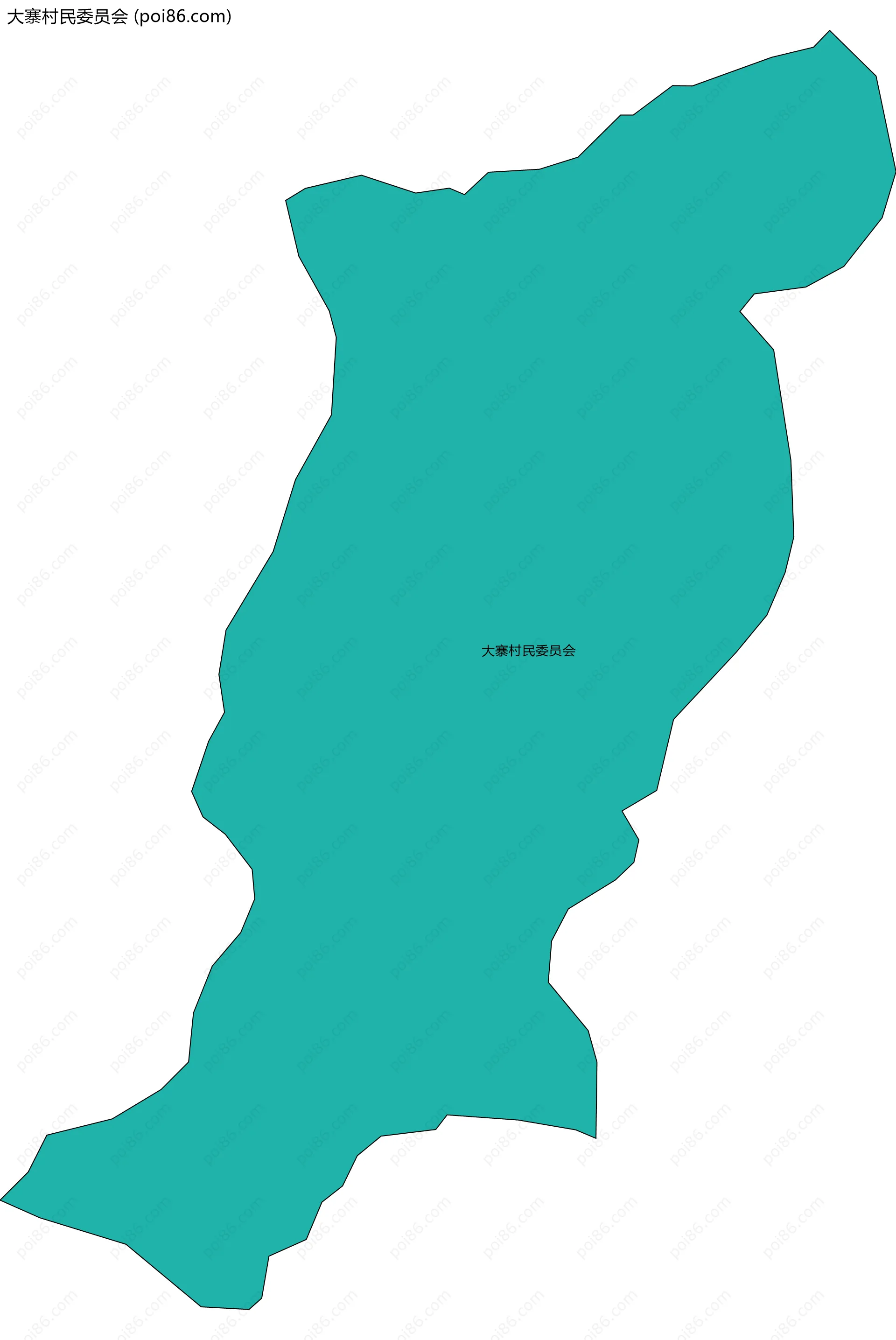 大寨村民委员会边界地图