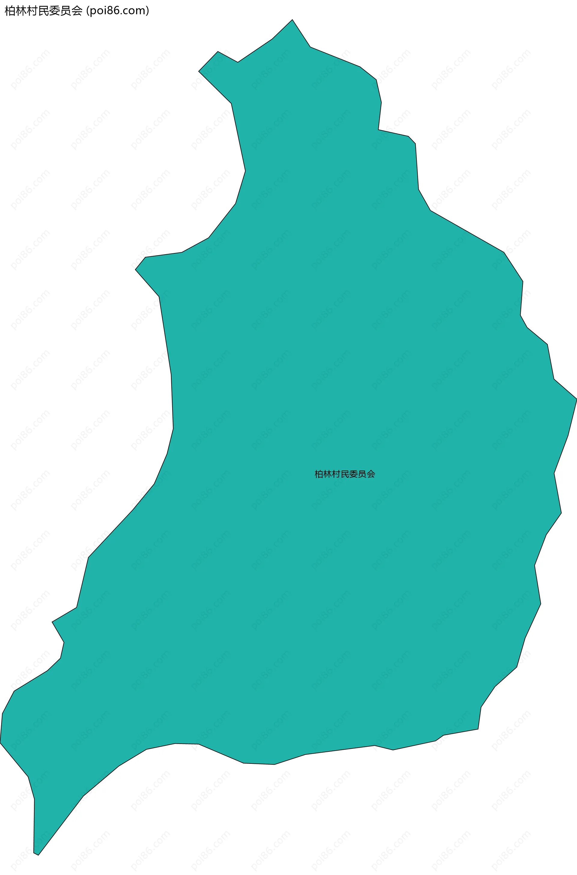 柏林村民委员会边界地图