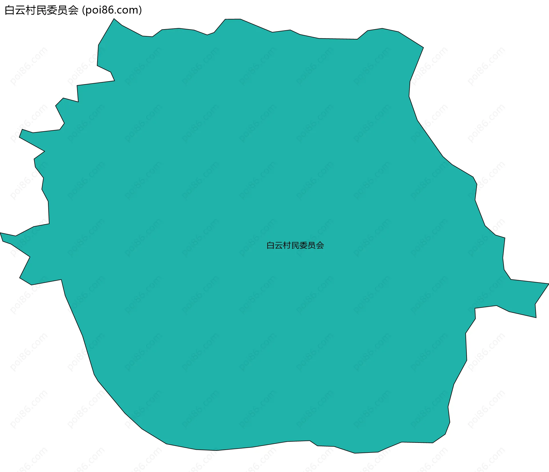 白云村民委员会边界地图