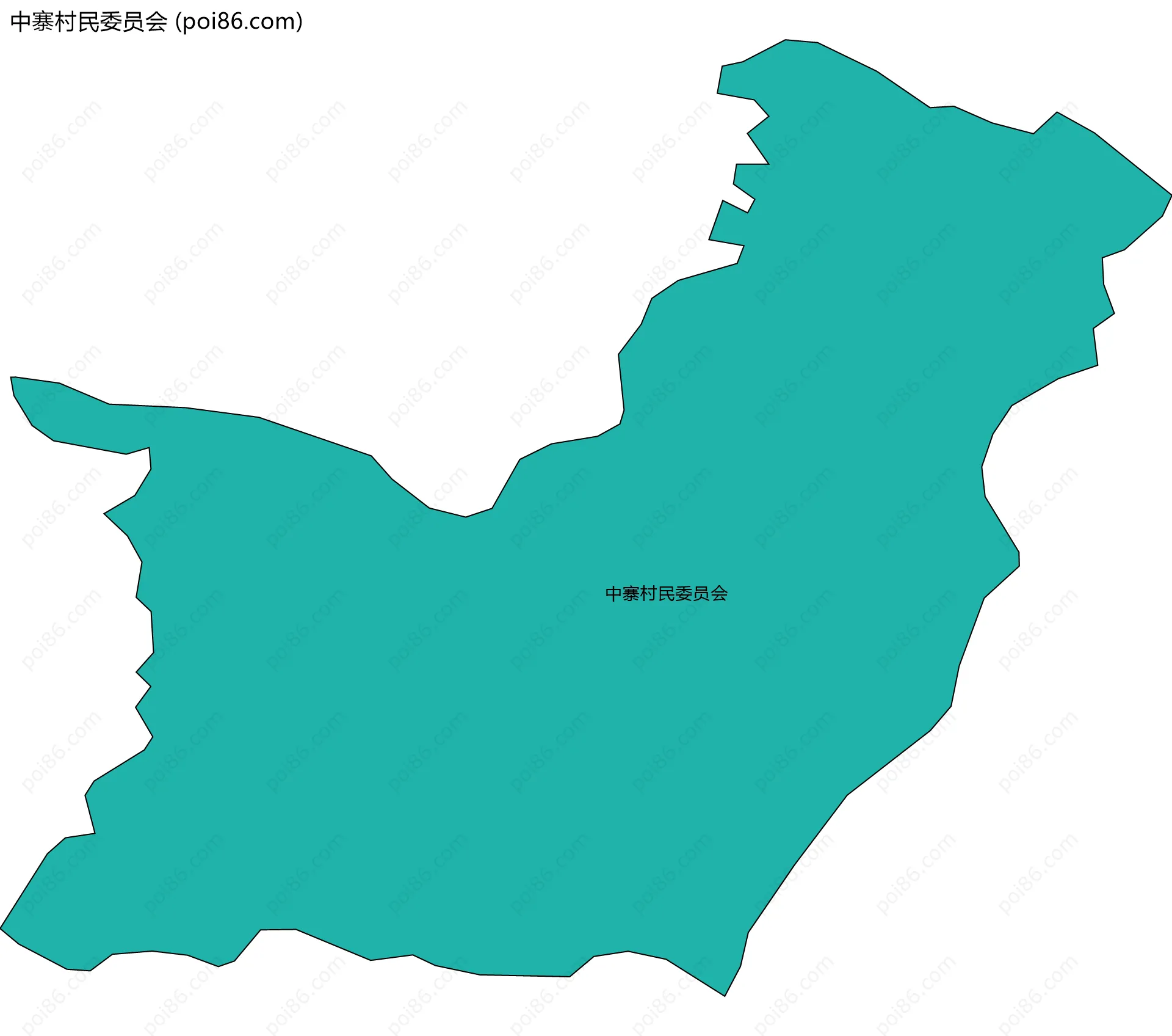 中寨村民委员会边界地图