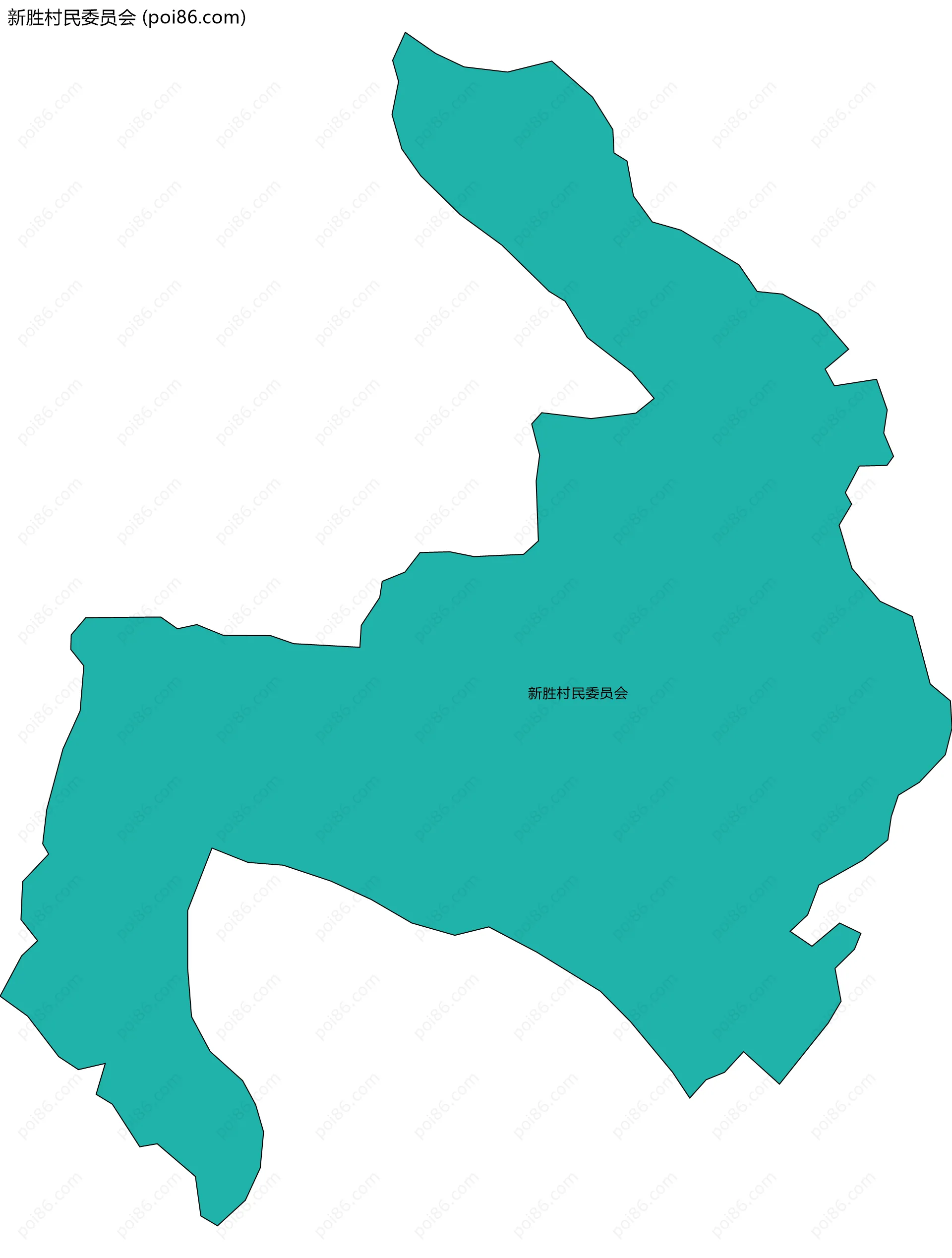 新胜村民委员会边界地图