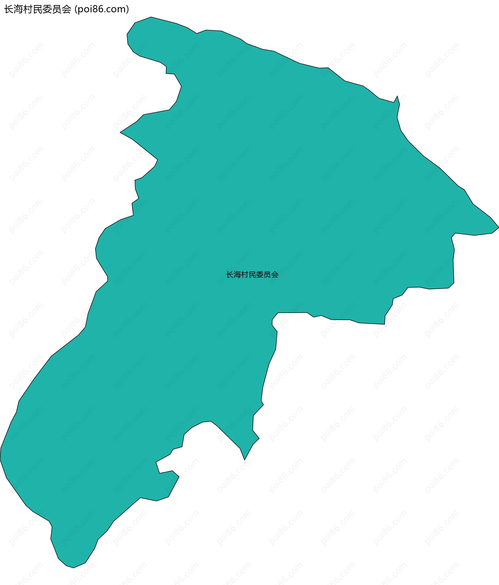 长海村民委员会边界地图