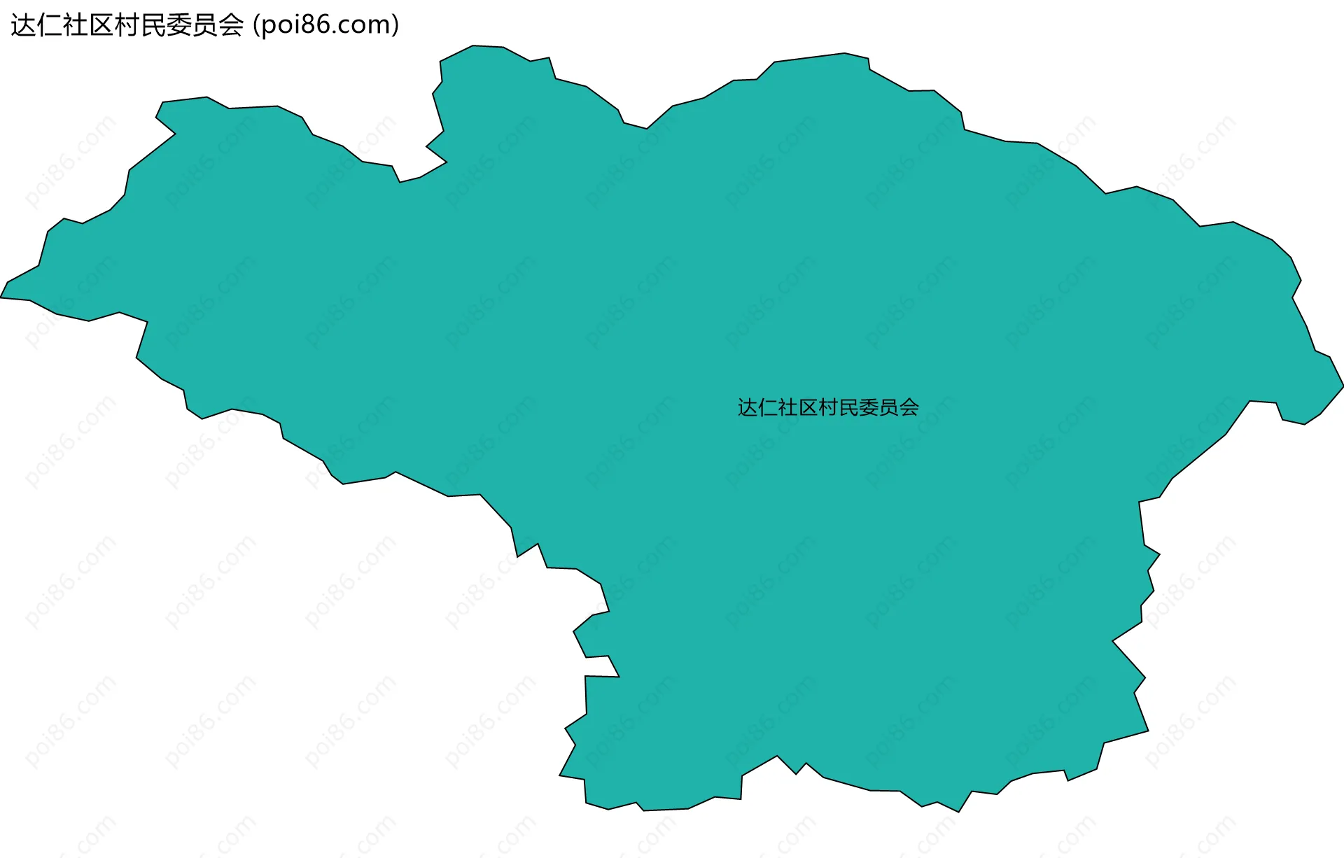 达仁社区村民委员会边界地图