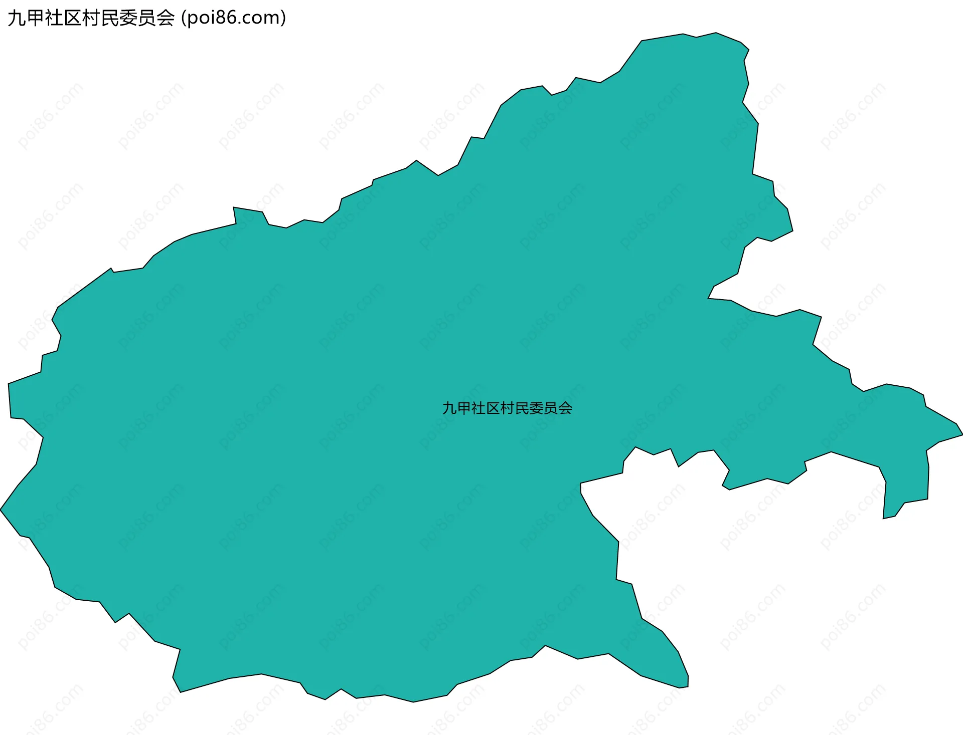 九甲社区村民委员会边界地图