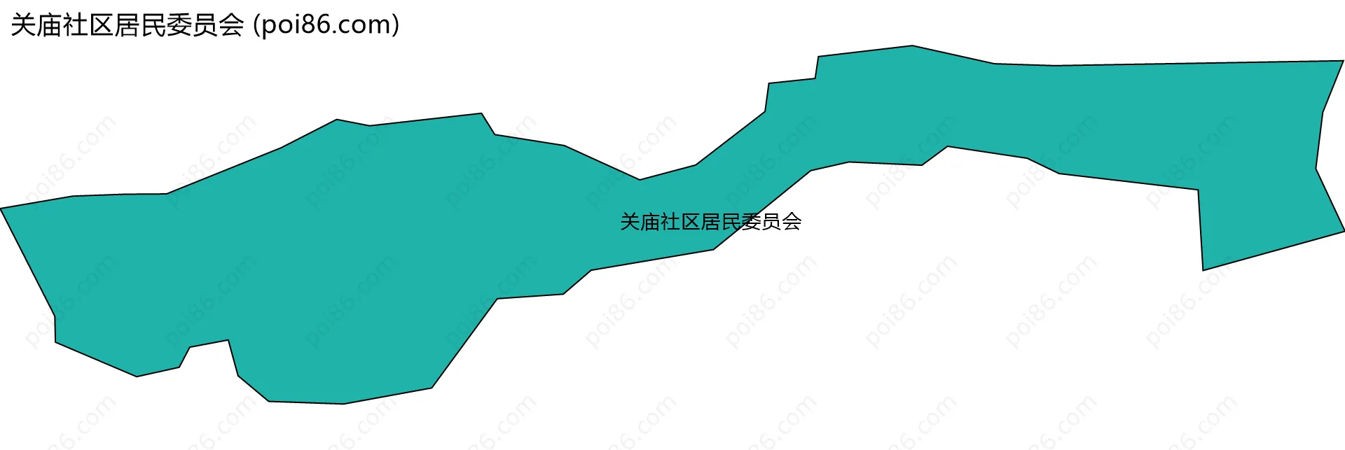 关庙社区居民委员会边界地图