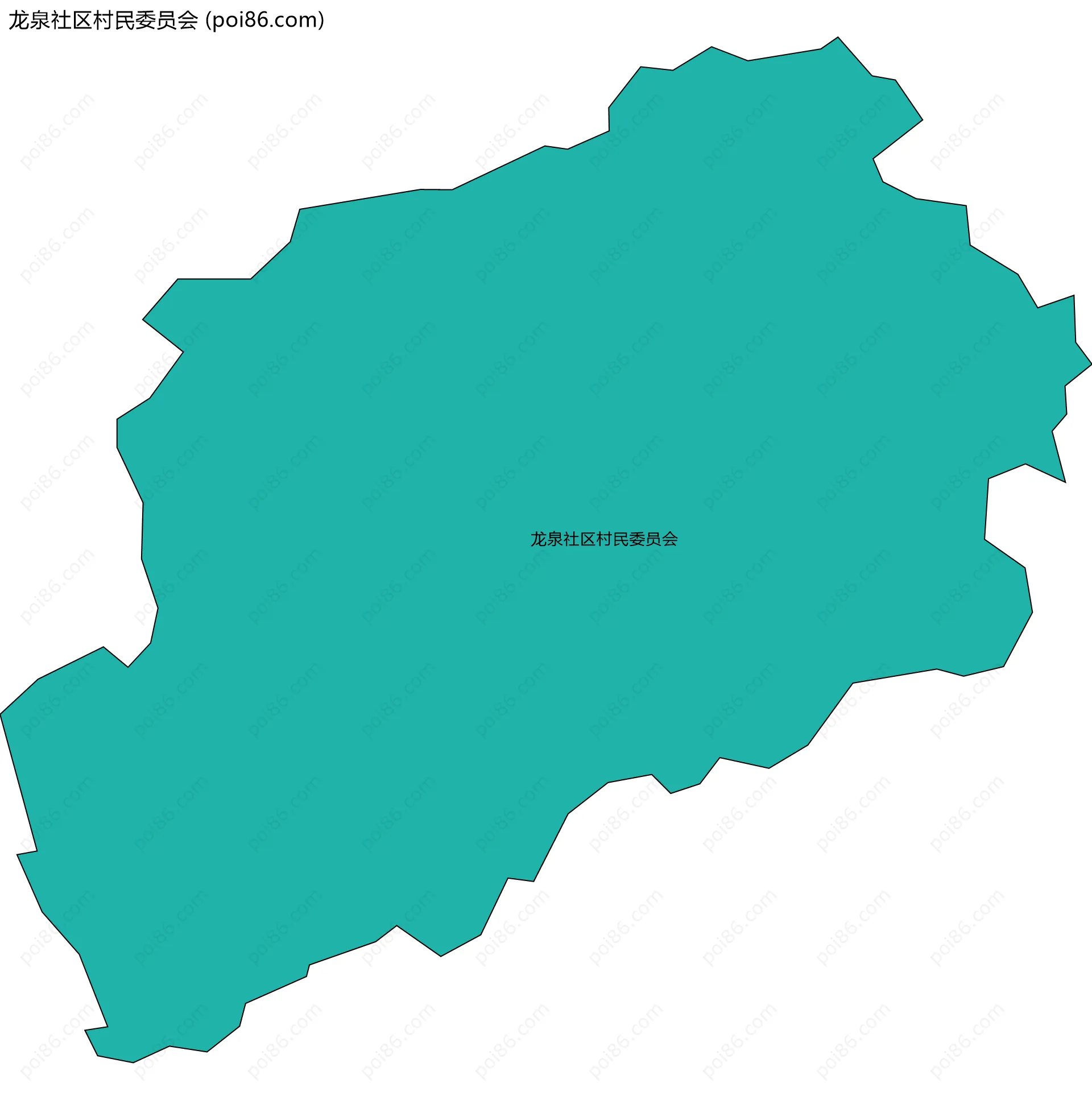 龙泉社区村民委员会边界地图