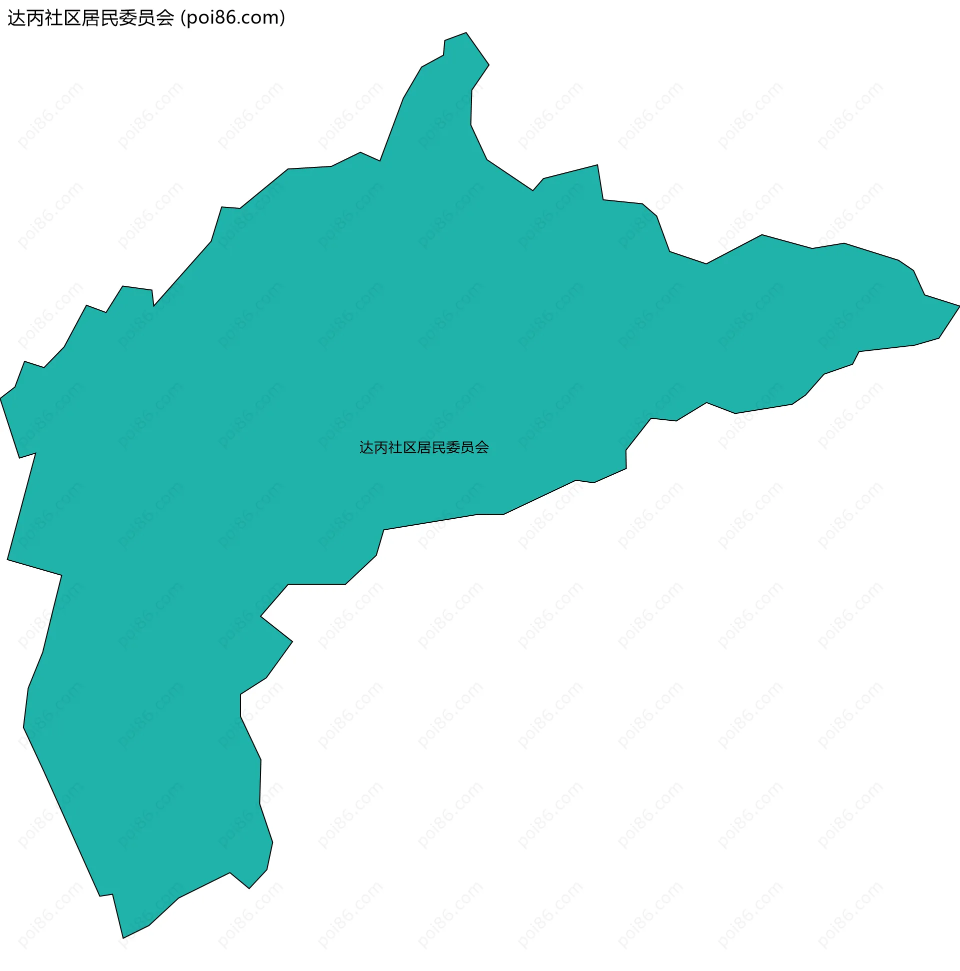 达丙社区居民委员会边界地图