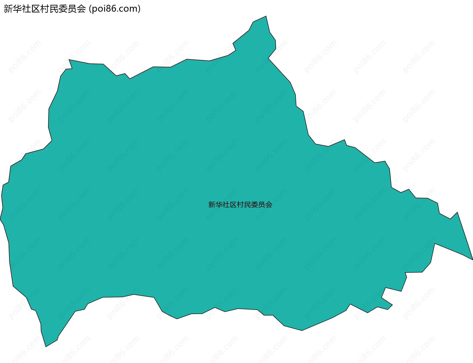 新华社区村民委员会边界地图