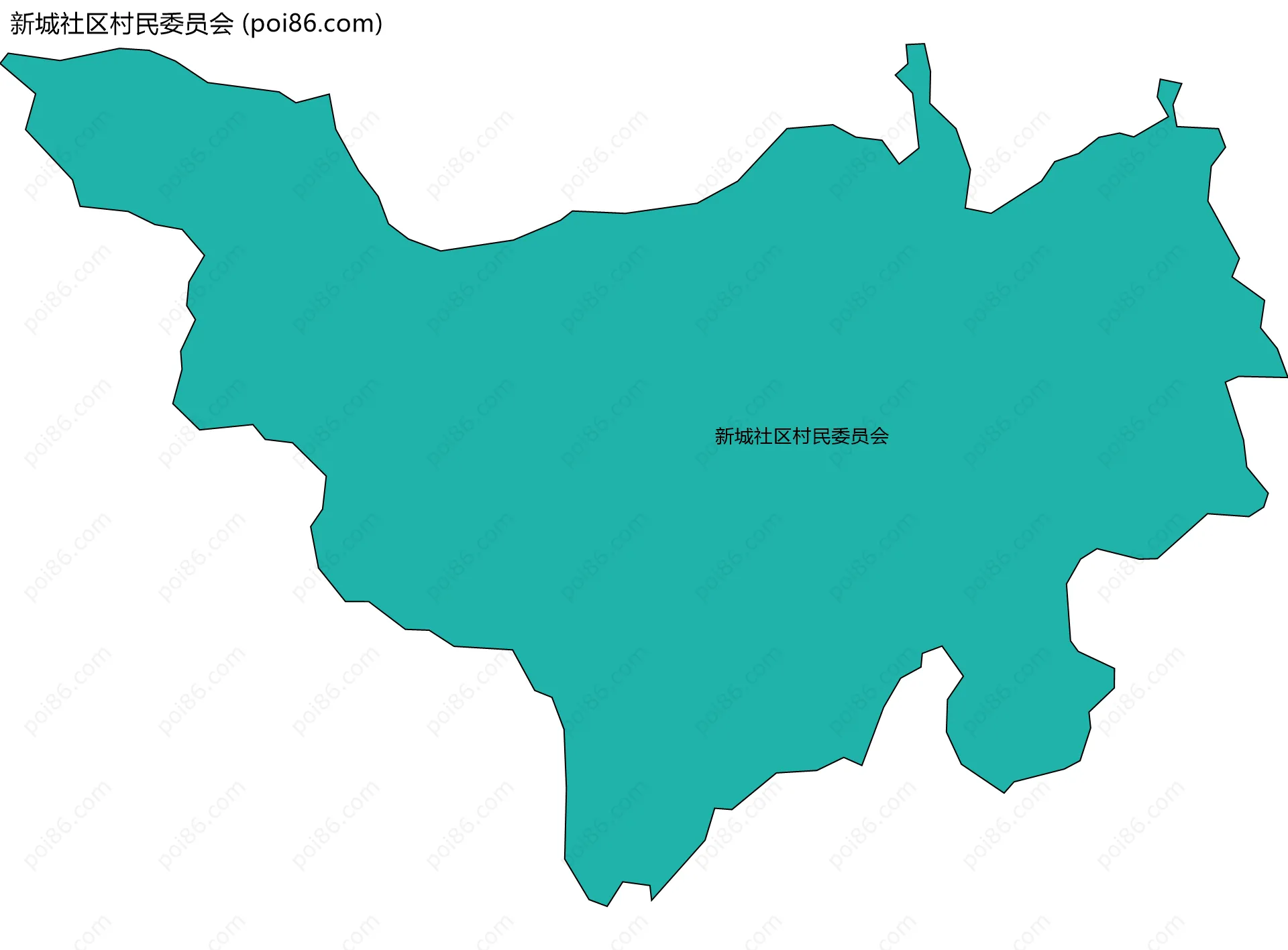 新城社区村民委员会边界地图