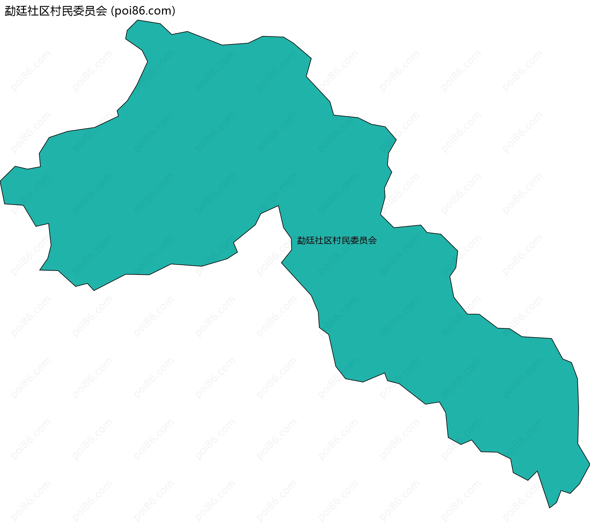 勐廷社区村民委员会边界地图