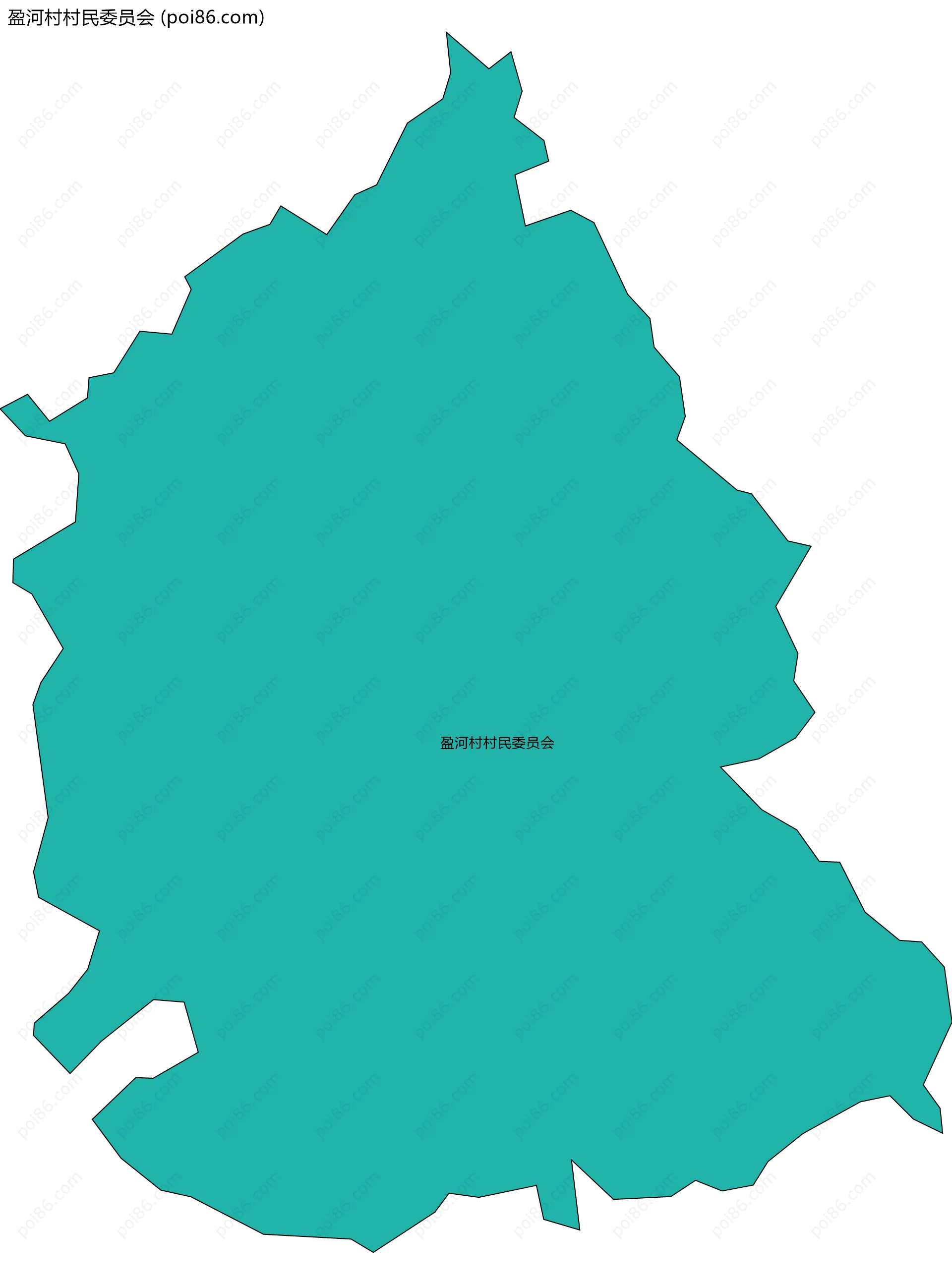 盈河村村民委员会边界地图