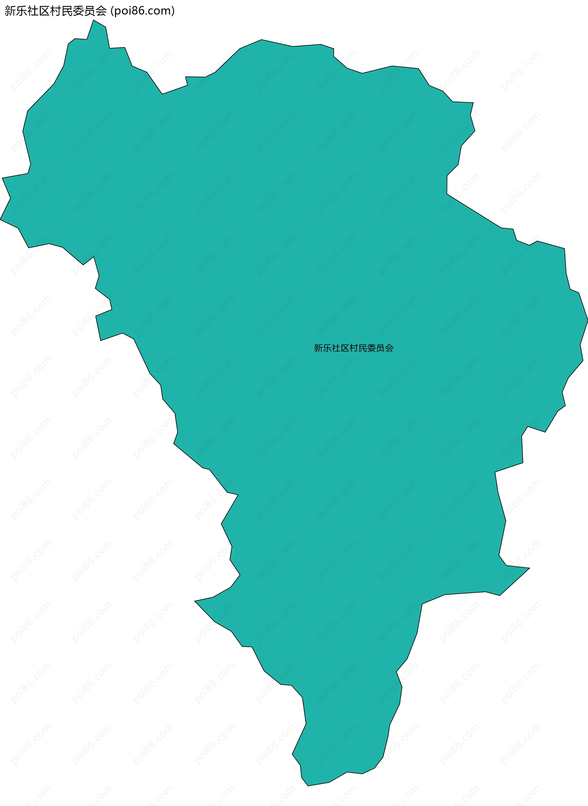 新乐社区村民委员会边界地图