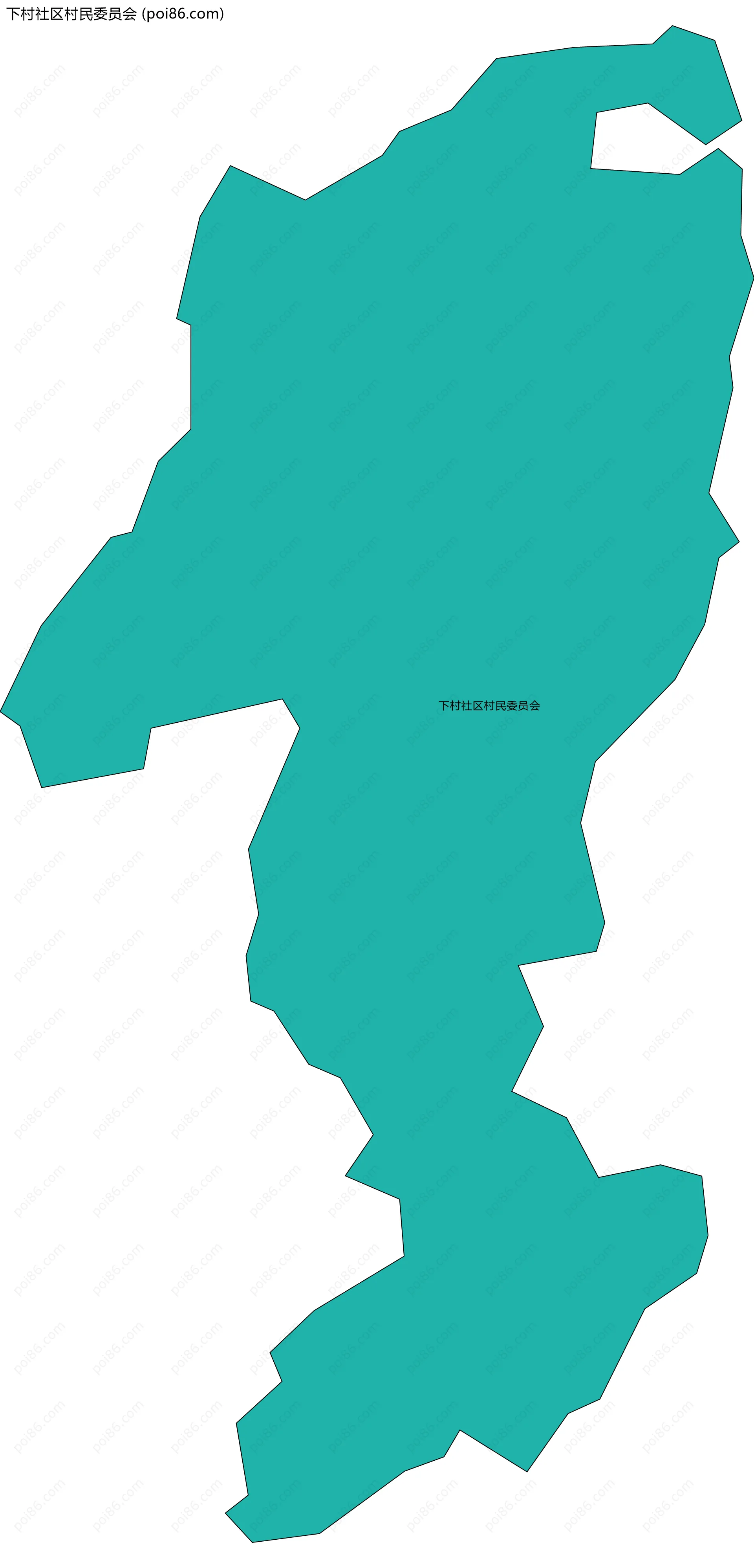 下村社区村民委员会边界地图