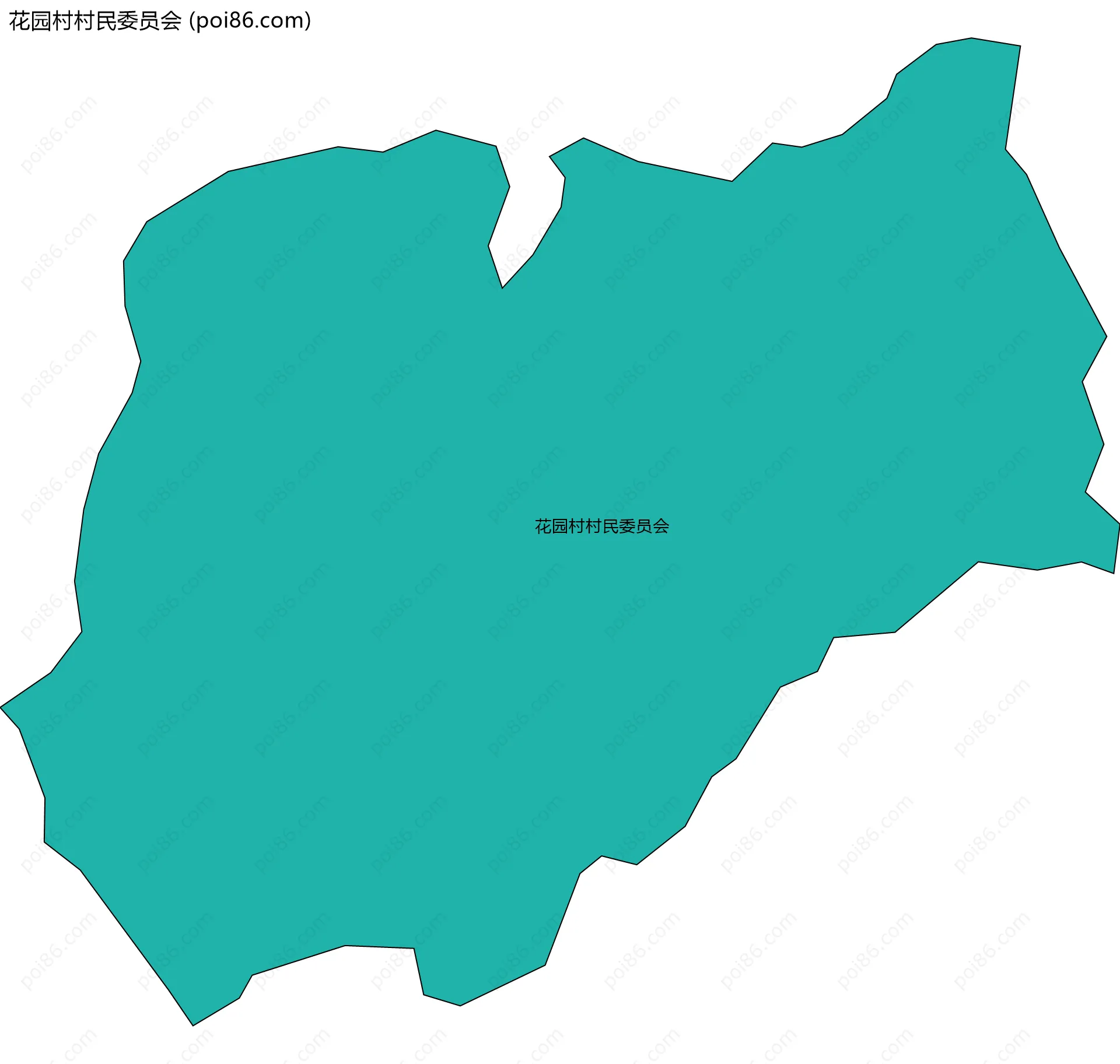 花园村村民委员会边界地图