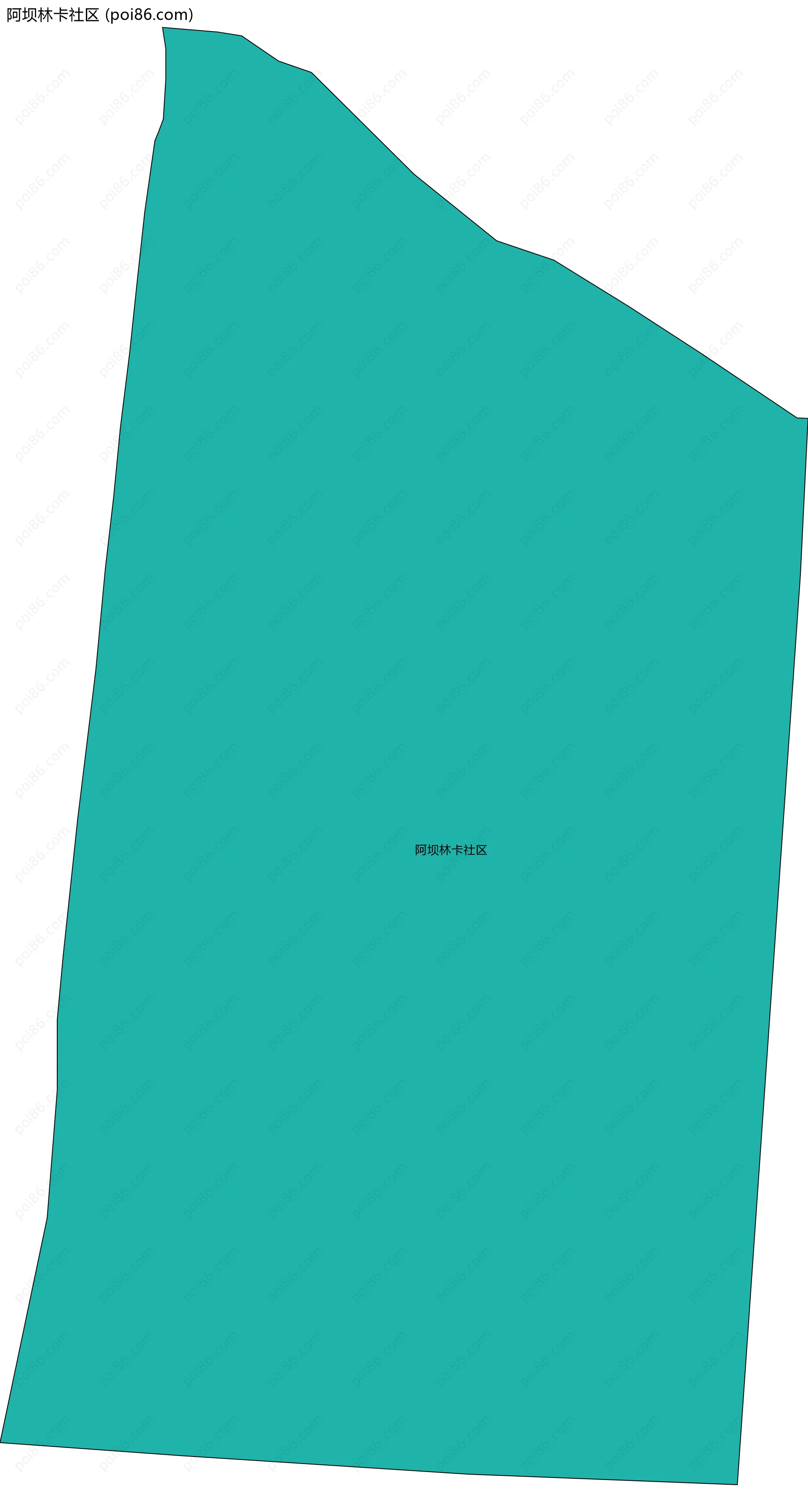 阿坝林卡社区边界地图