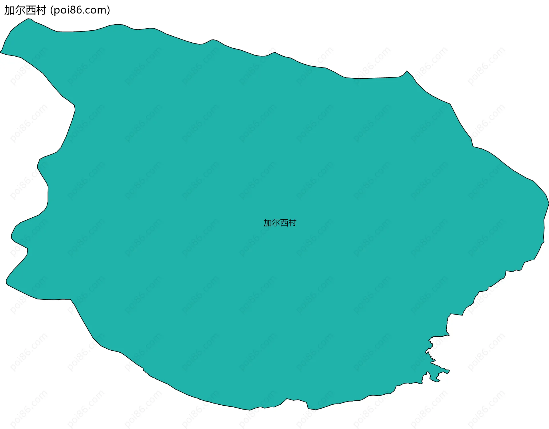 加尔西村边界地图
