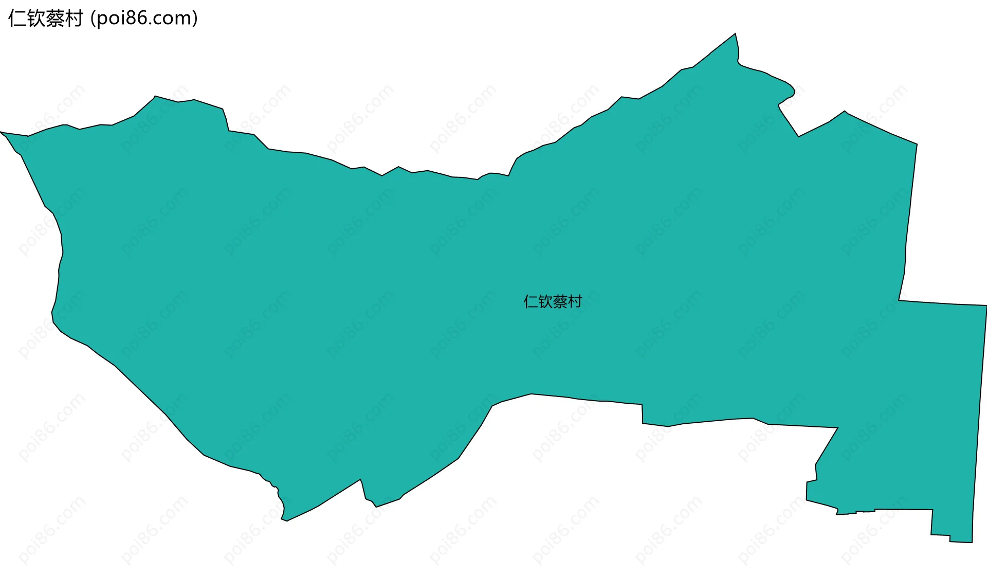 仁钦蔡村边界地图