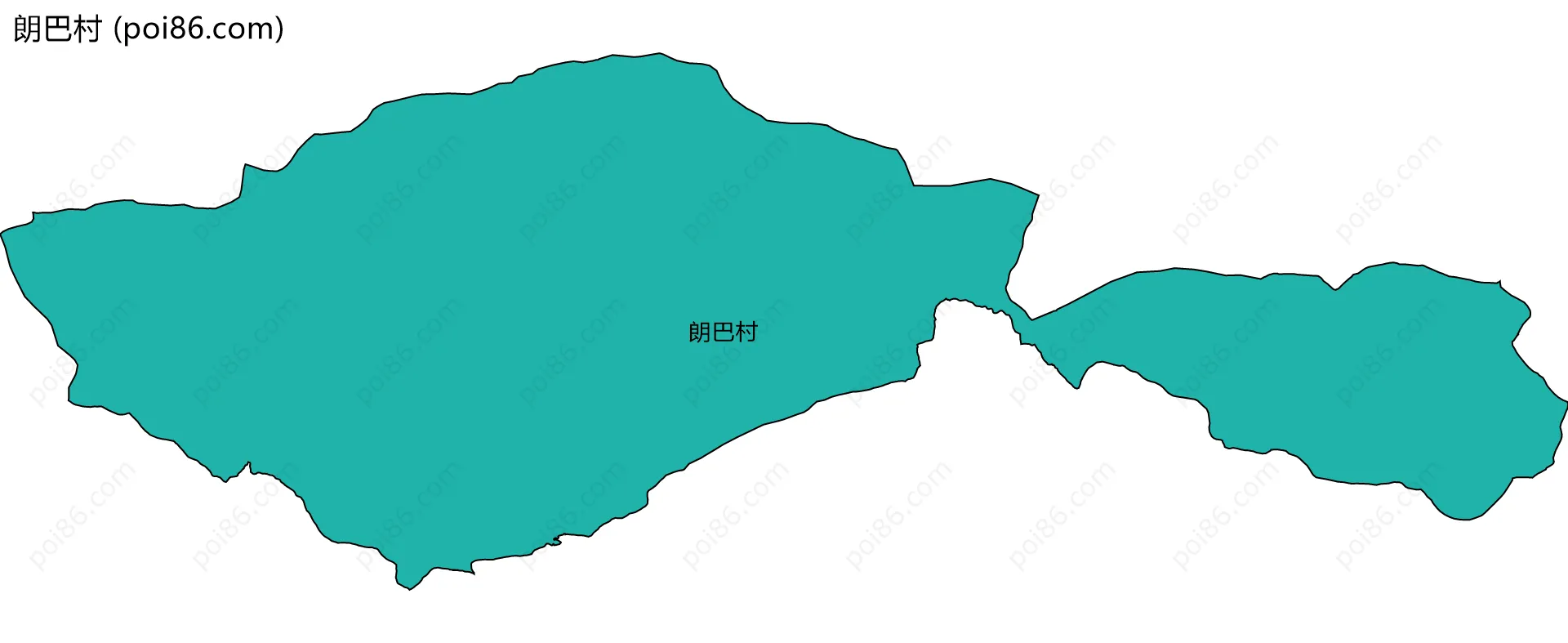 朗巴村边界地图