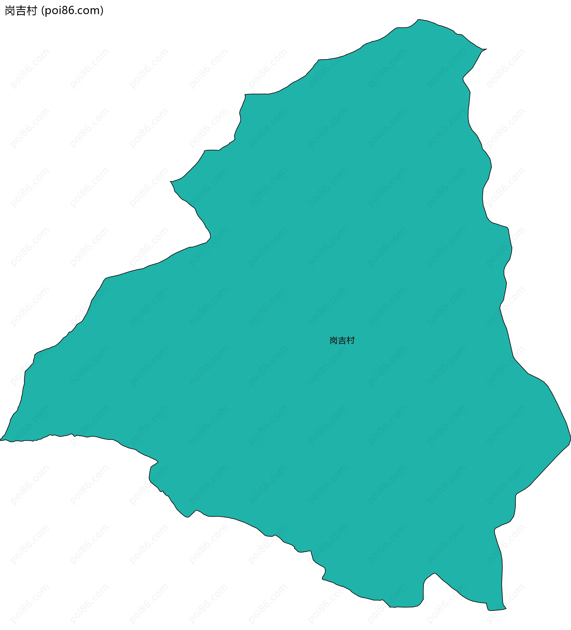 岗吉村边界地图