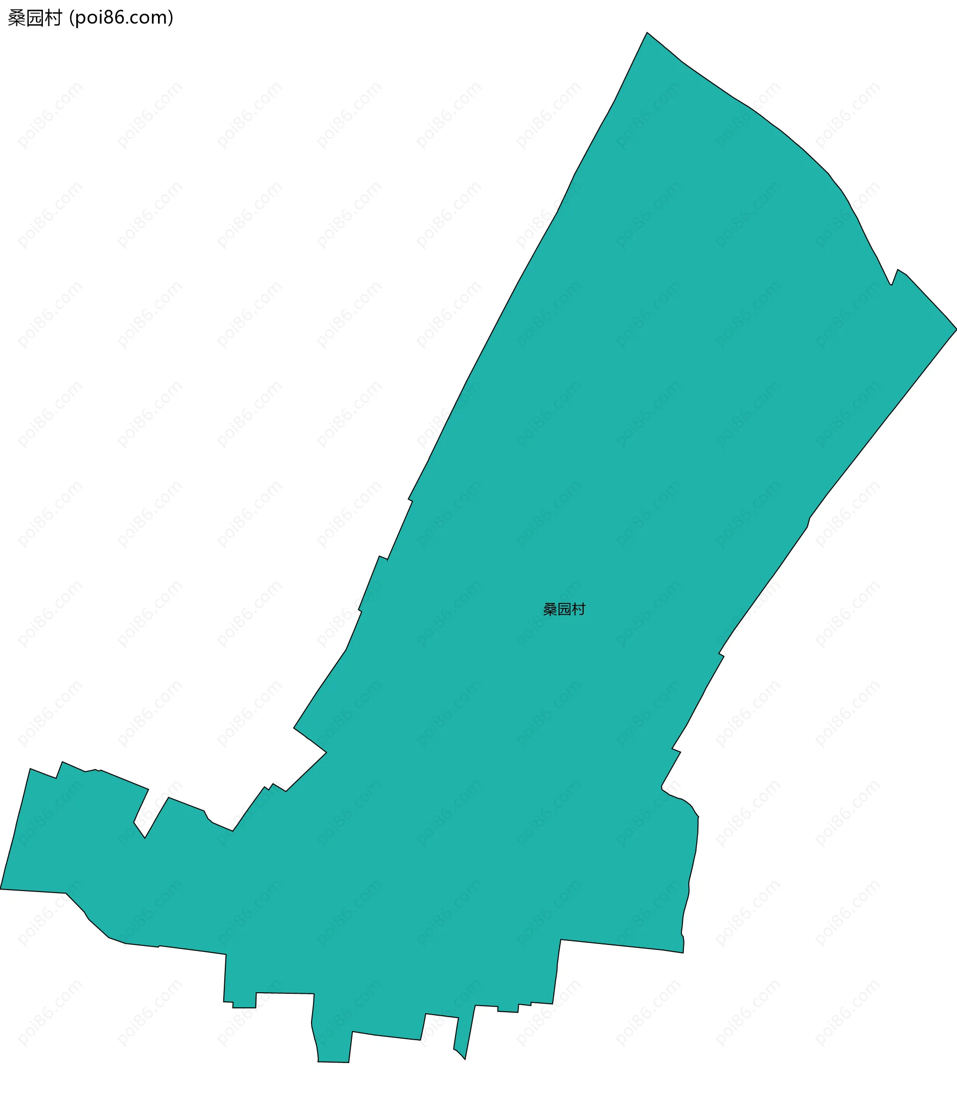 桑园村边界地图