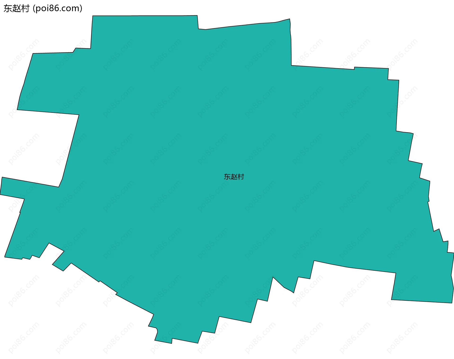 东赵村边界地图