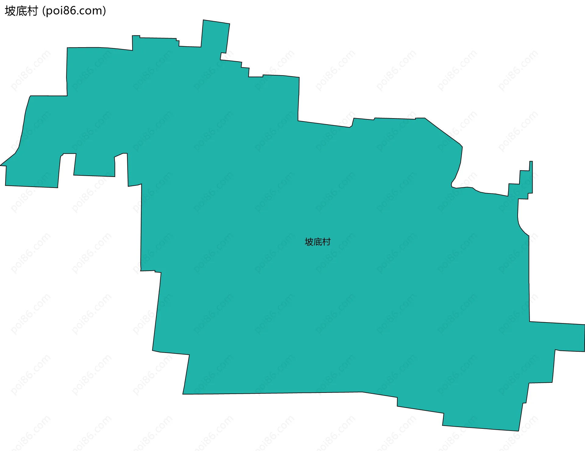 坡底村边界地图