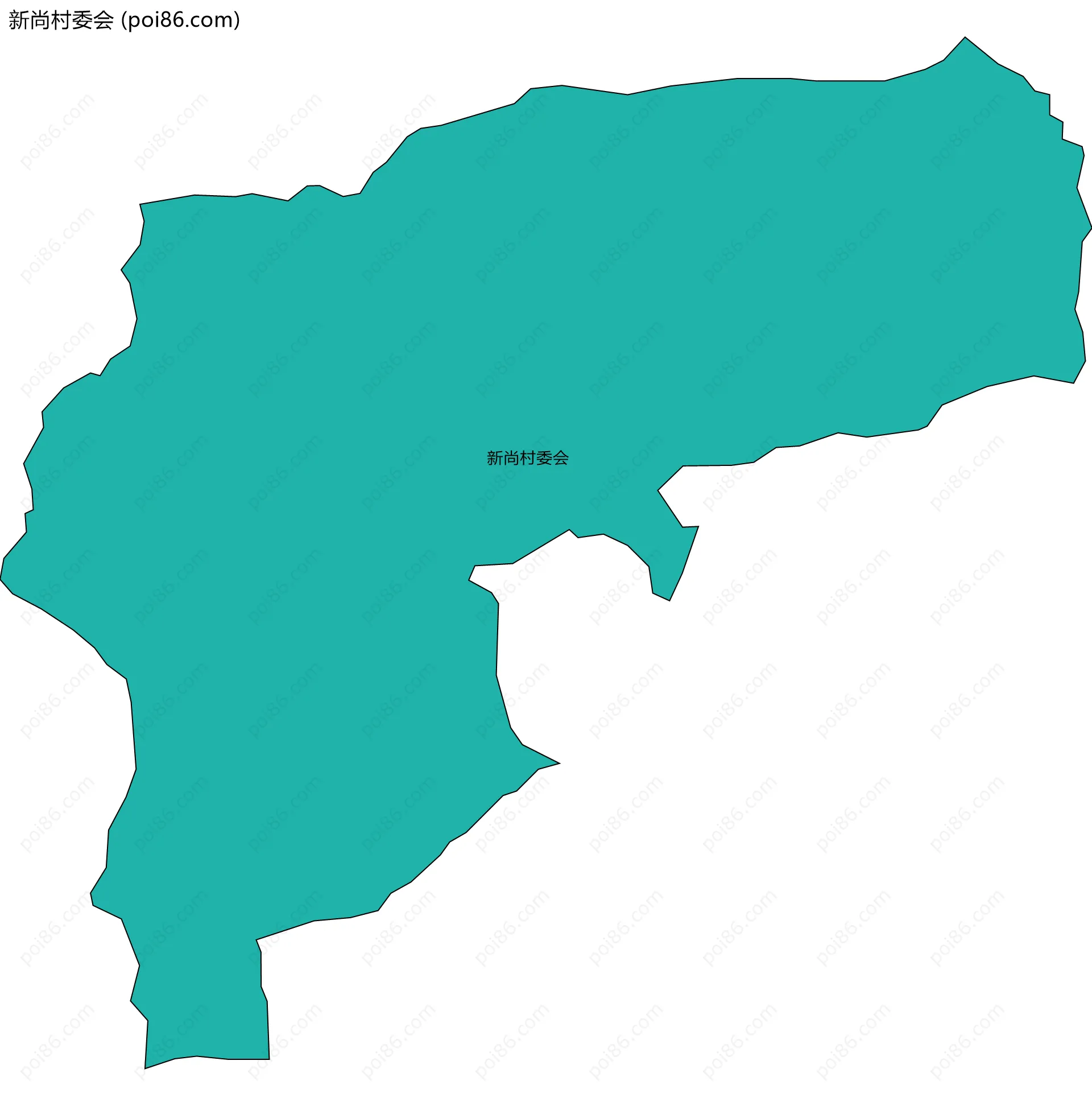 新尚村委会边界地图