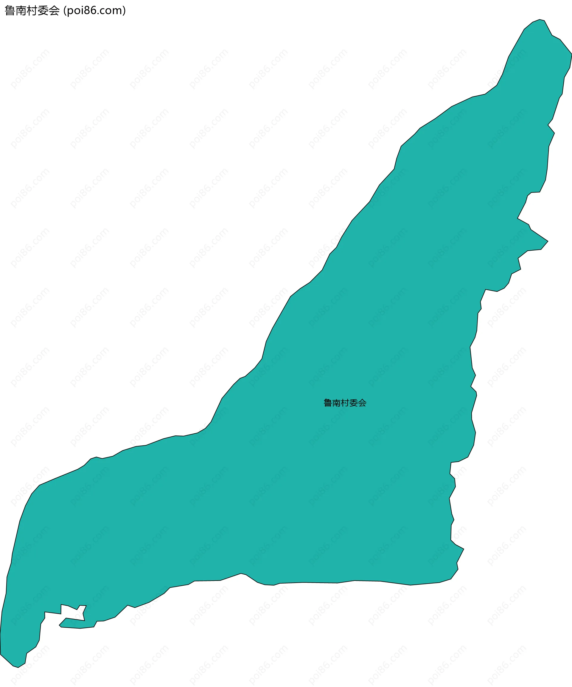 鲁南村委会边界地图