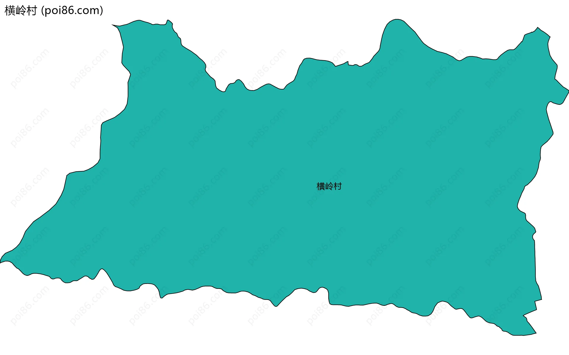 横岭村边界地图