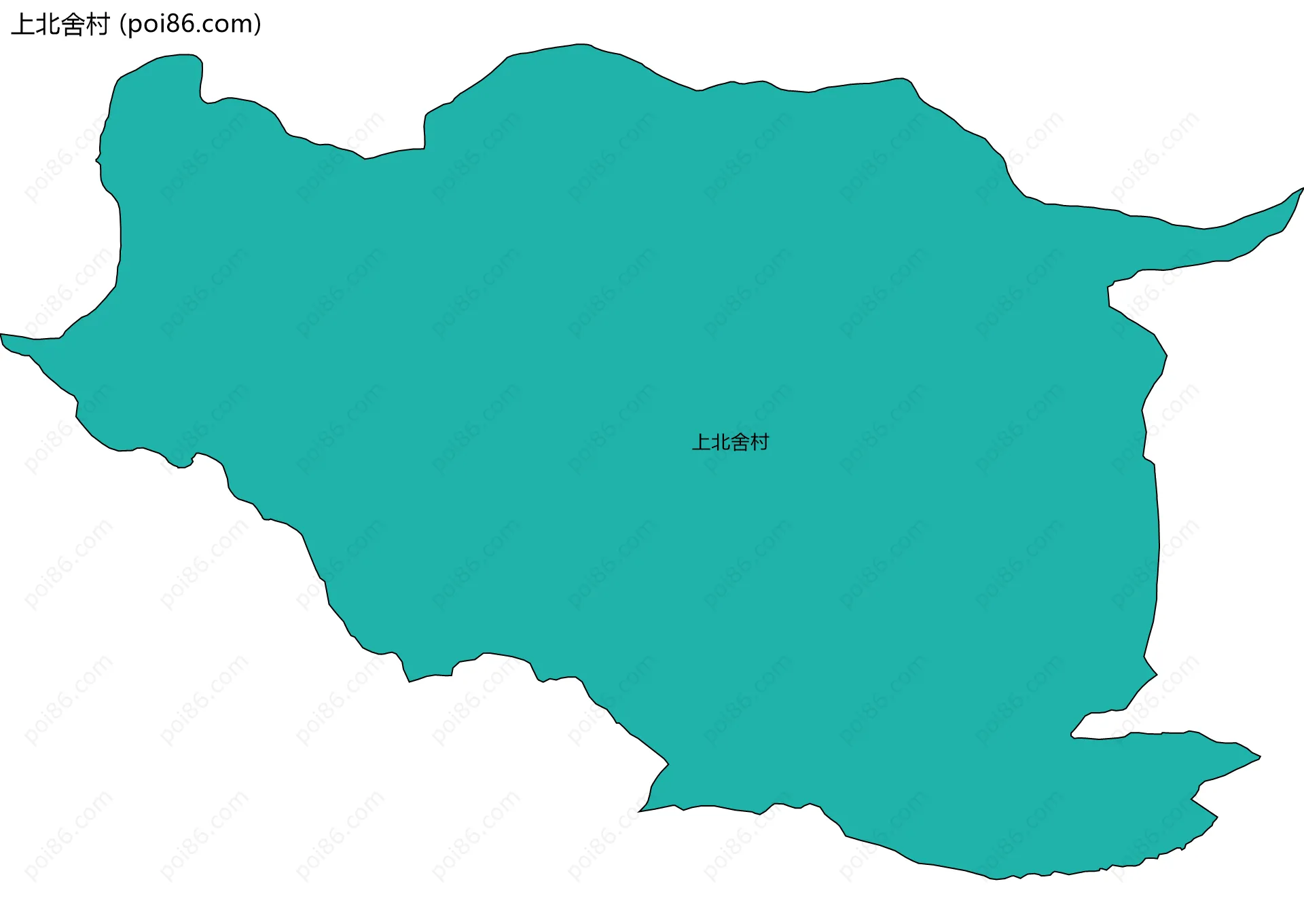 上北舍村边界地图