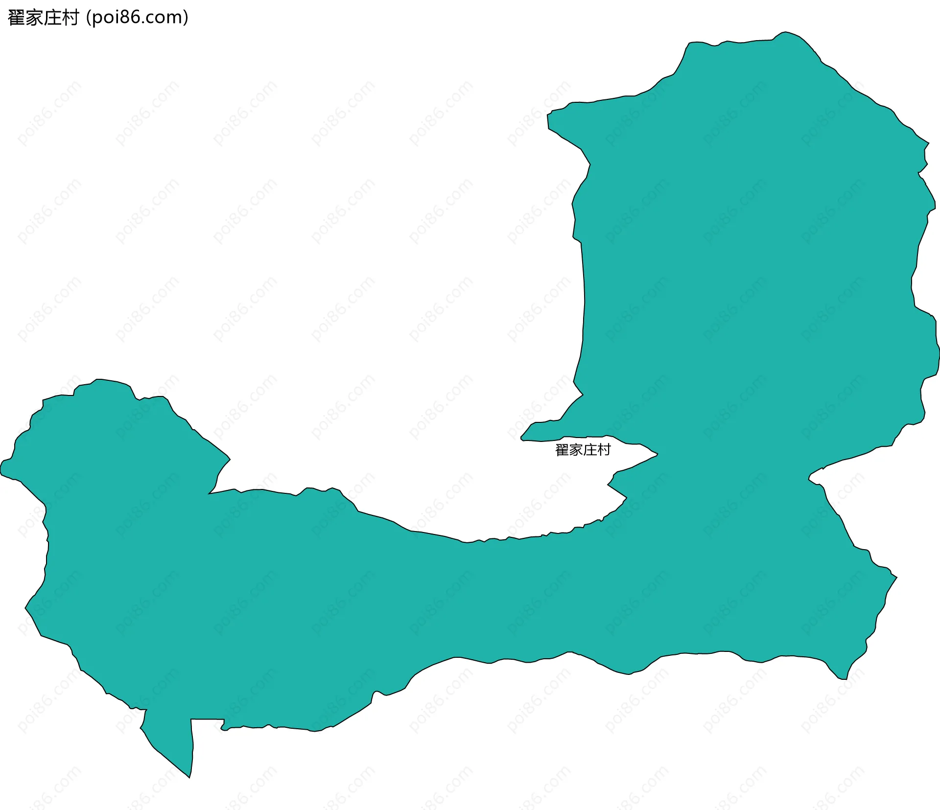 翟家庄村边界地图