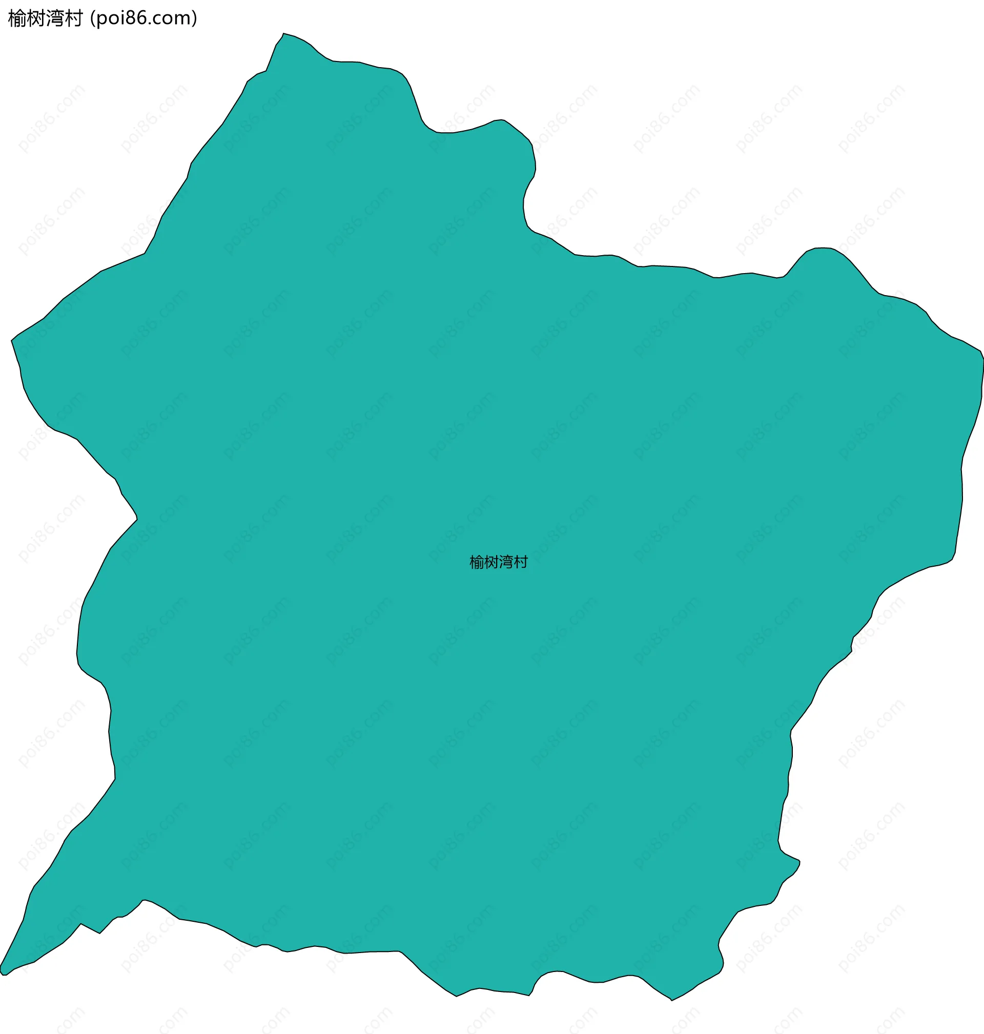 榆树湾村边界地图