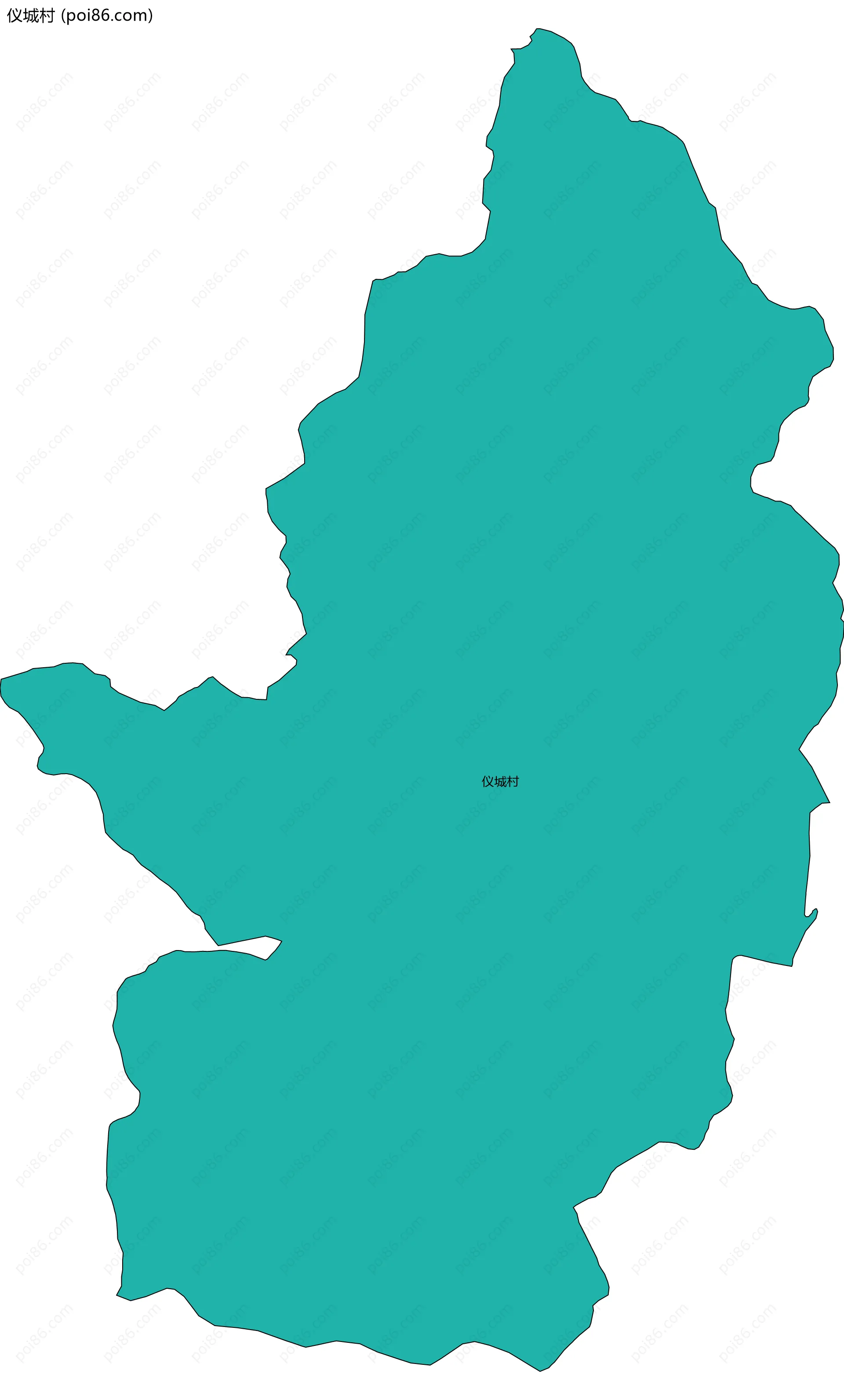 仪城村边界地图