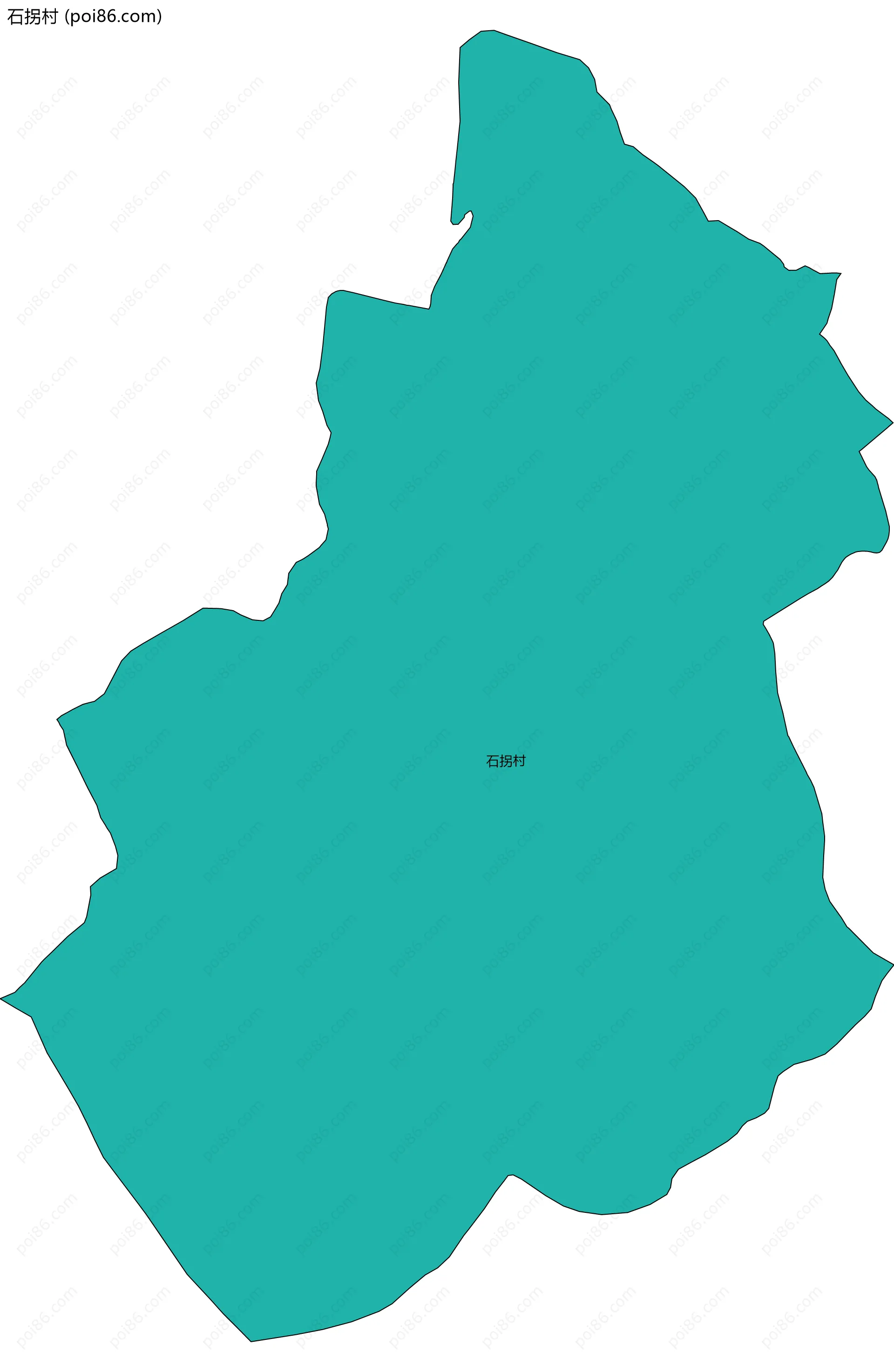 石拐村边界地图