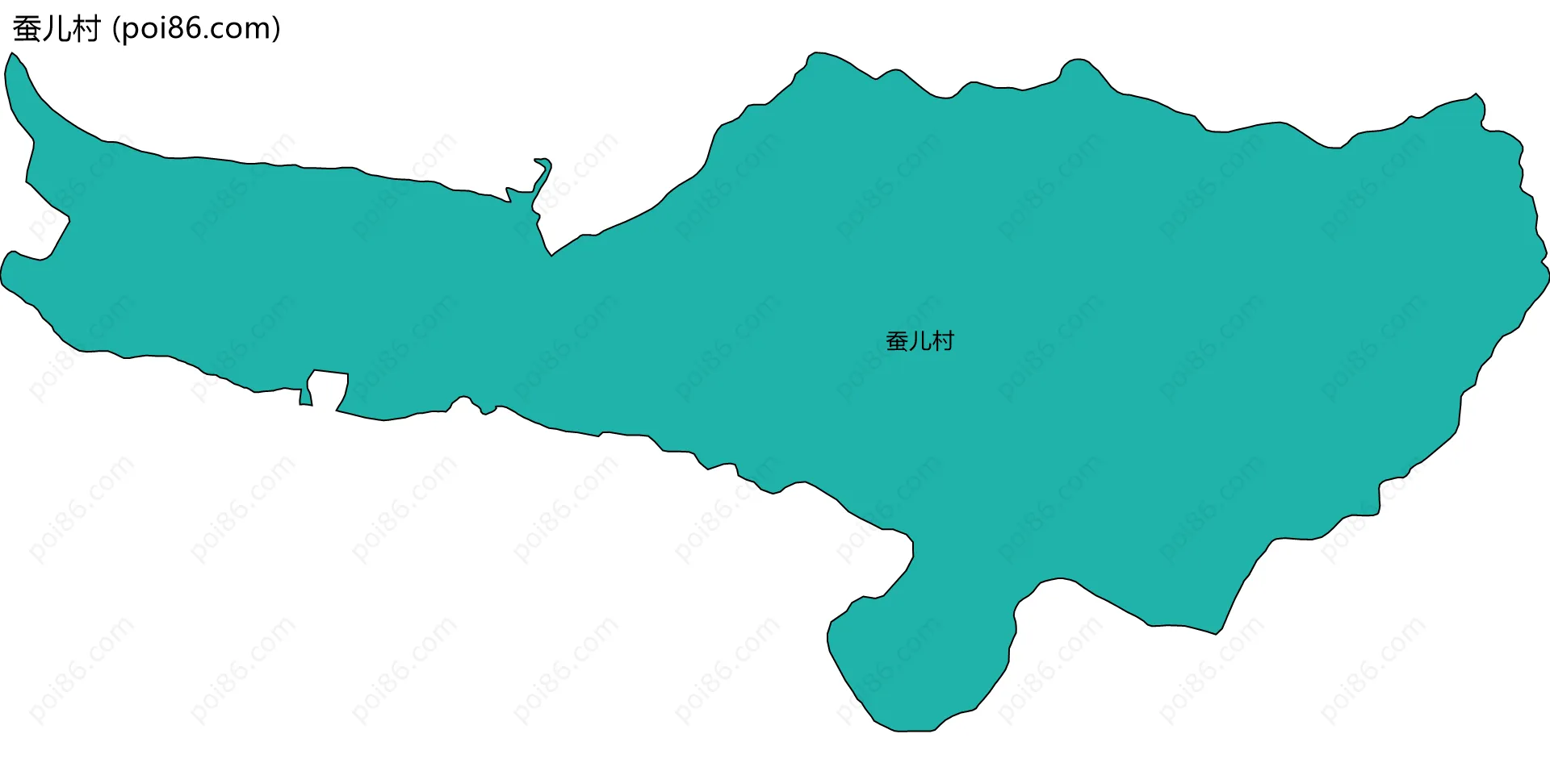 蚕儿村边界地图