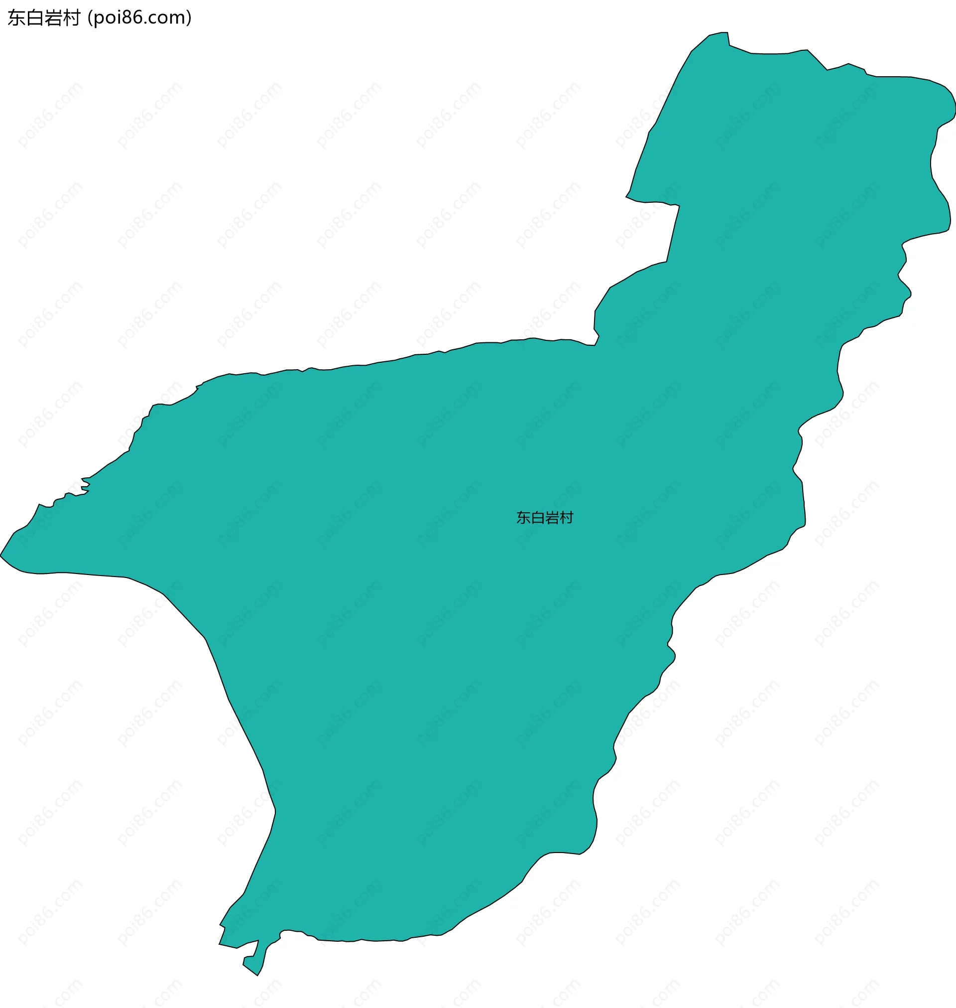东白岩村边界地图