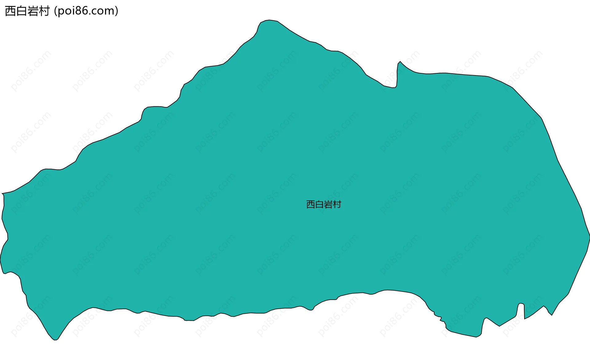 西白岩村边界地图
