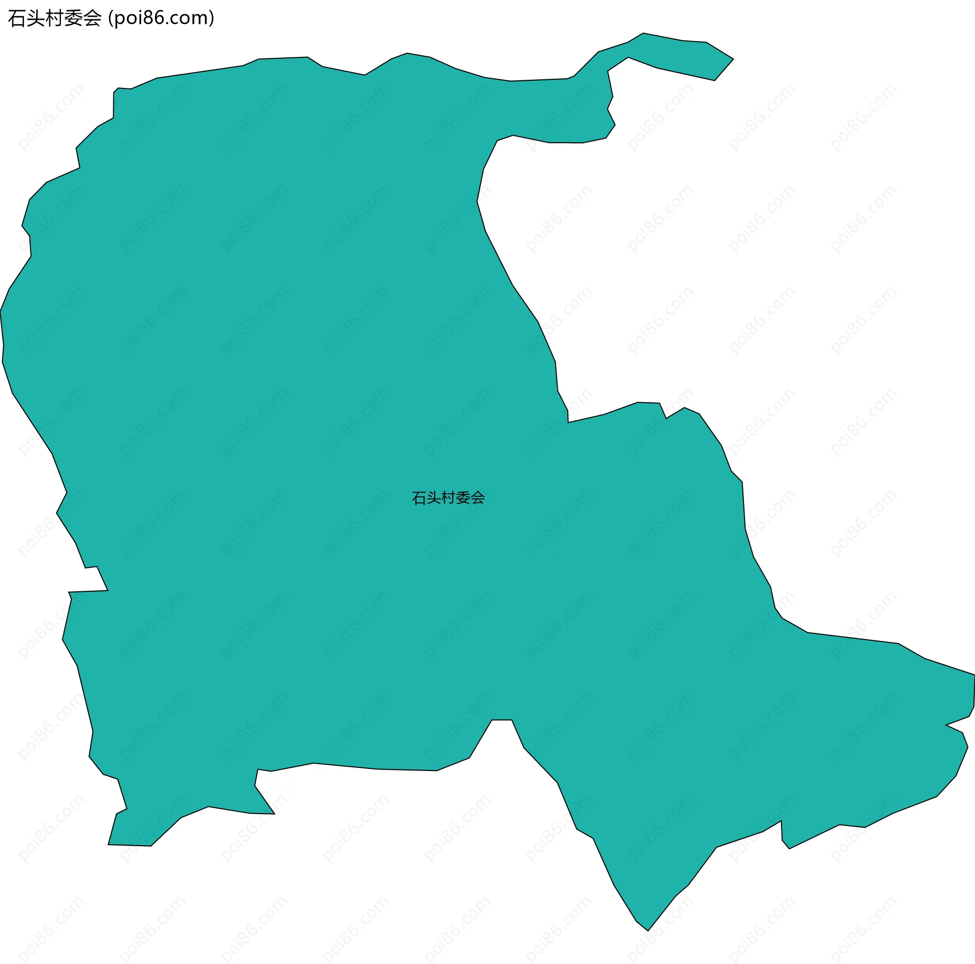 石头村委会边界地图