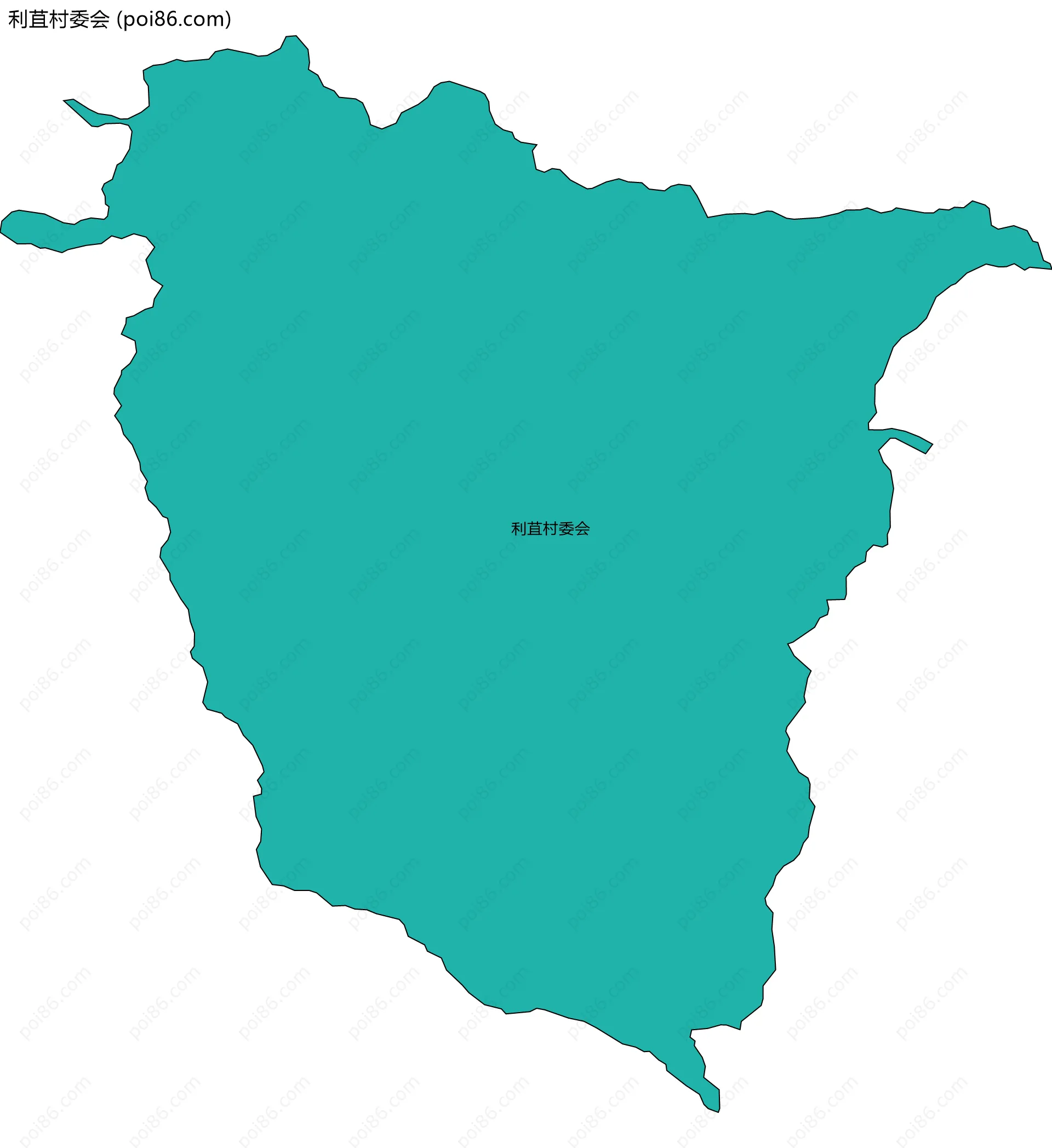 利苴村委会边界地图