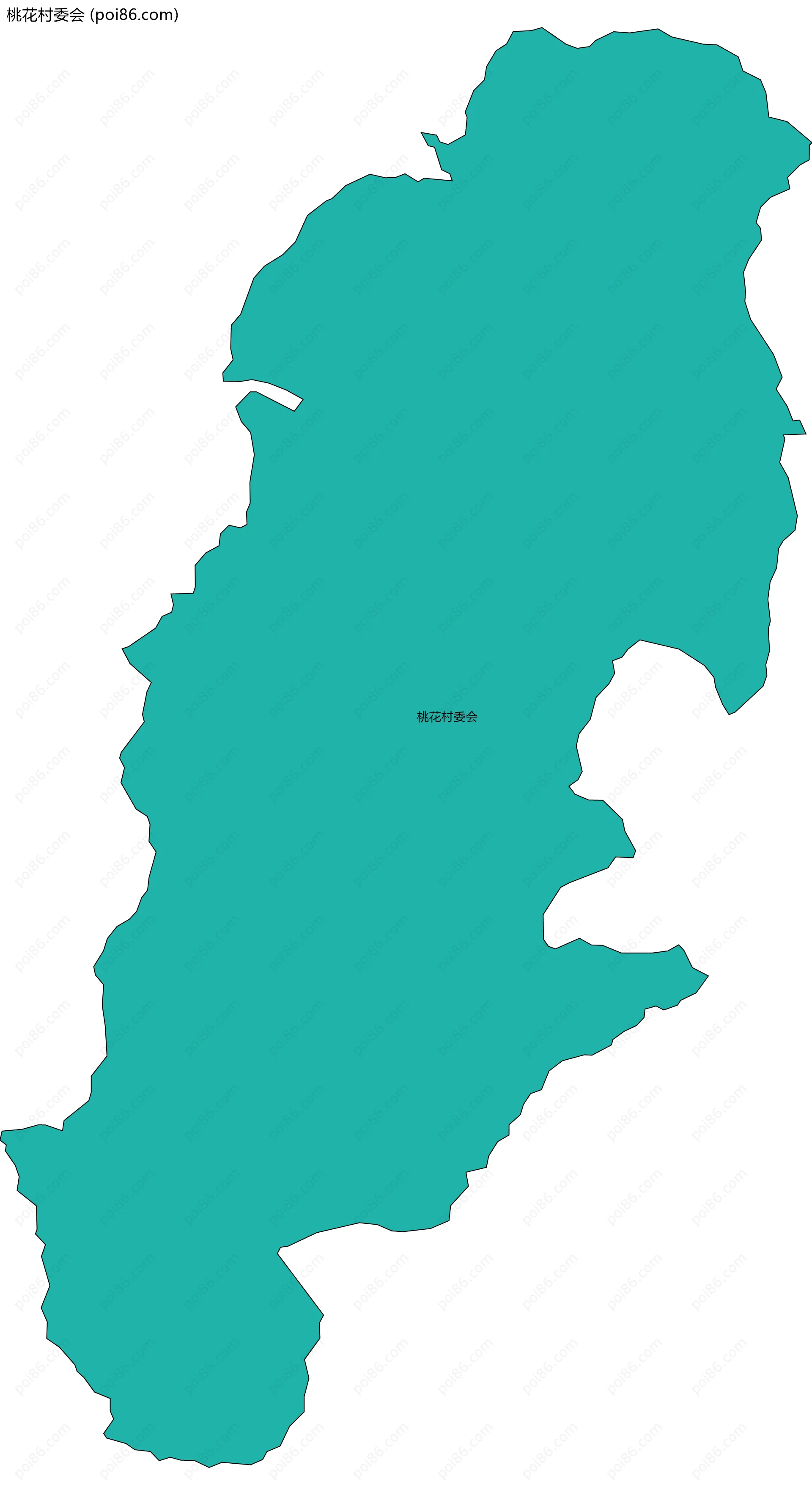 桃花村委会边界地图