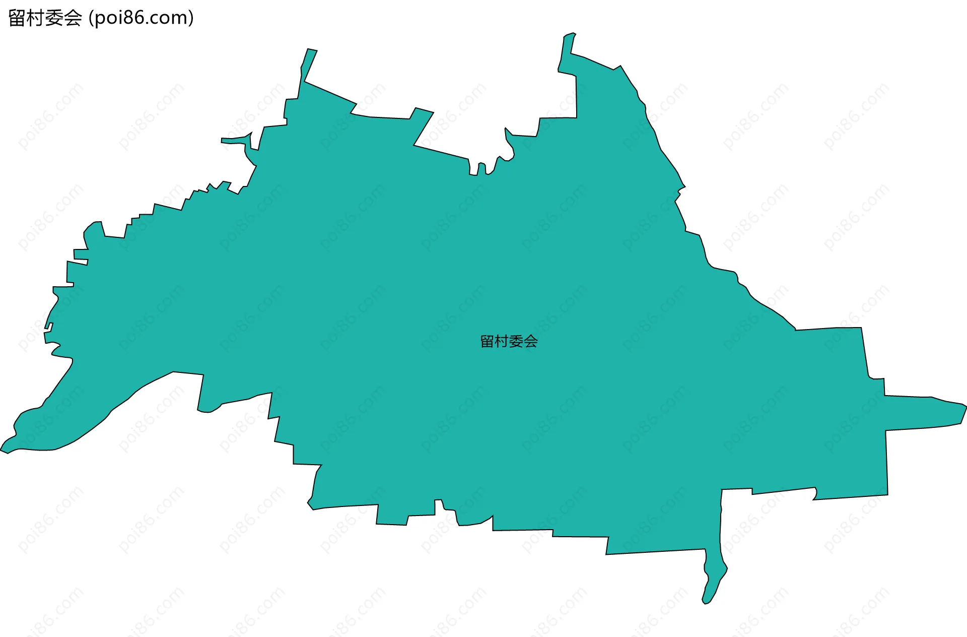 留村委会边界地图
