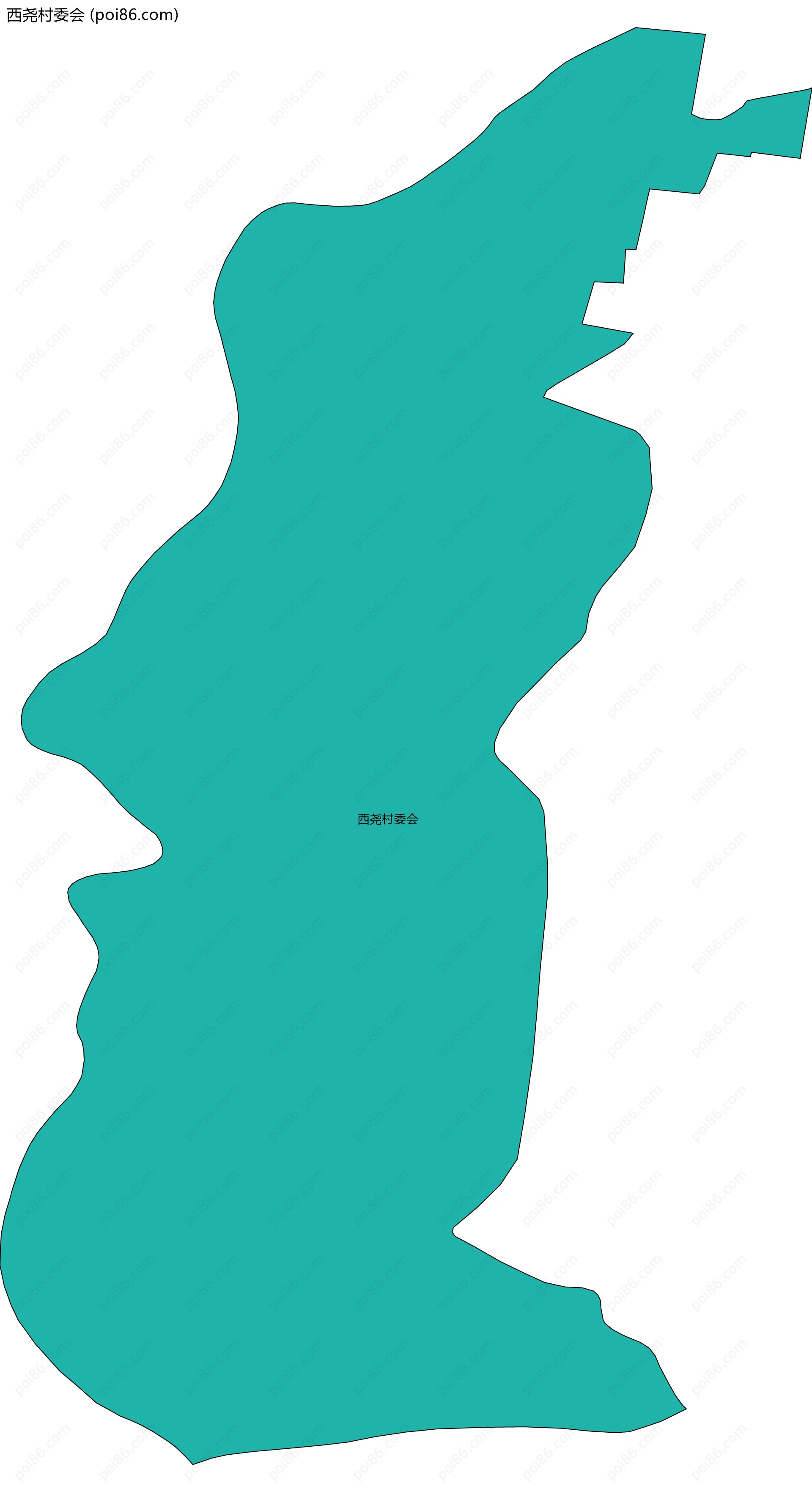 西尧村委会边界地图