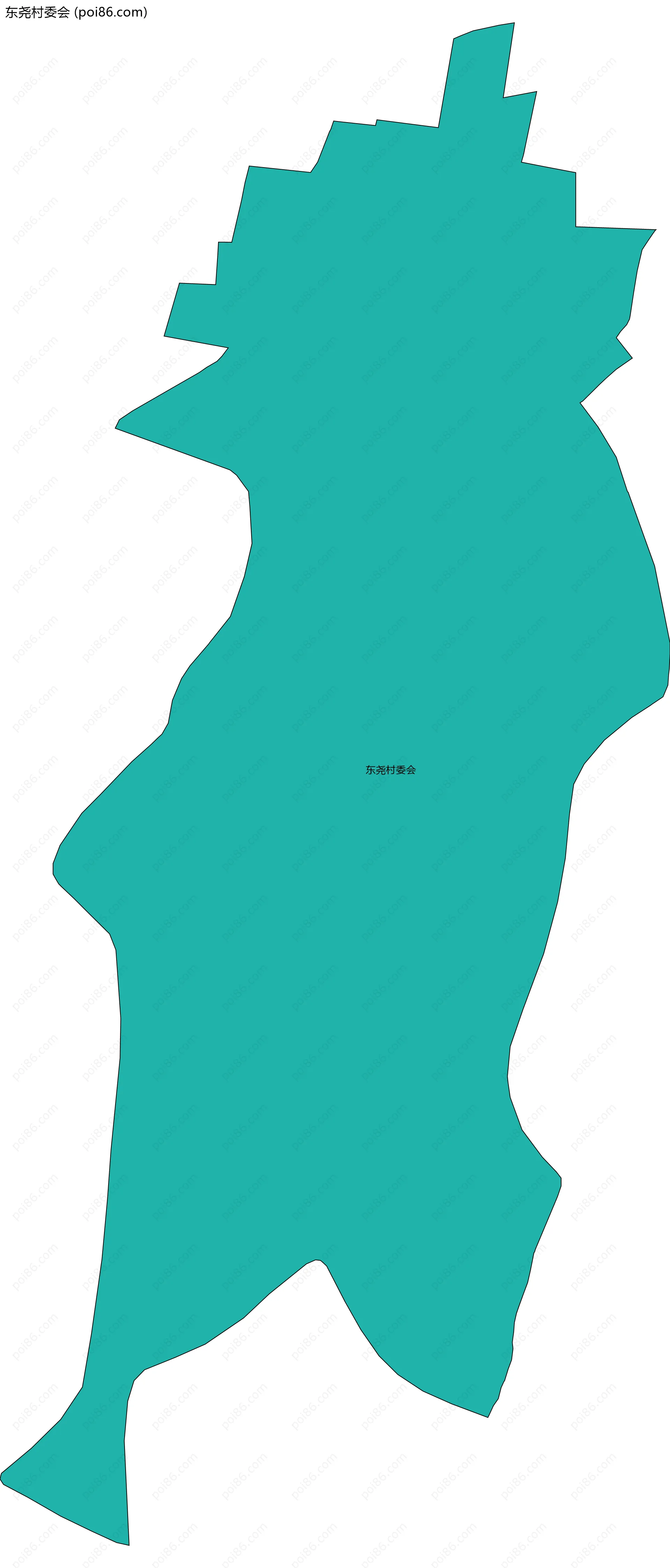 东尧村委会边界地图