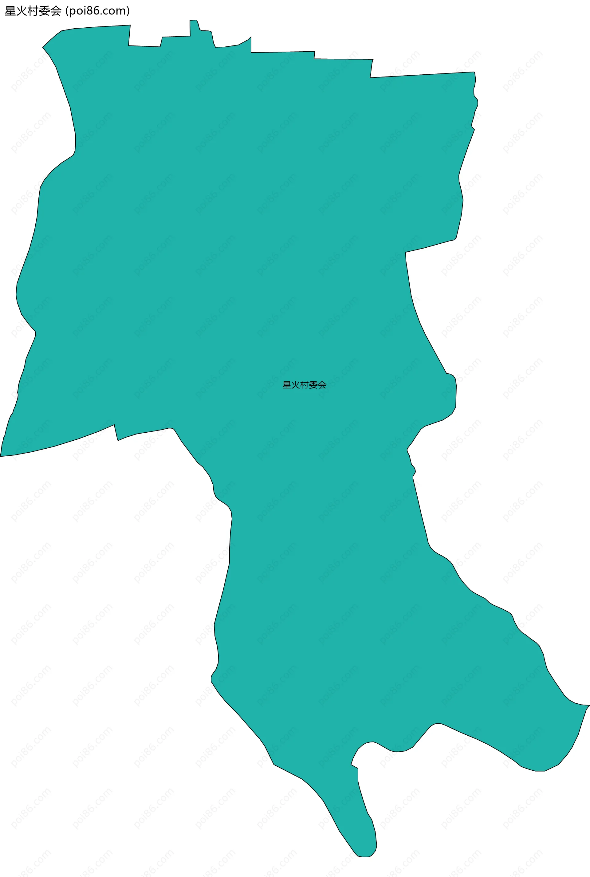 星火村委会边界地图