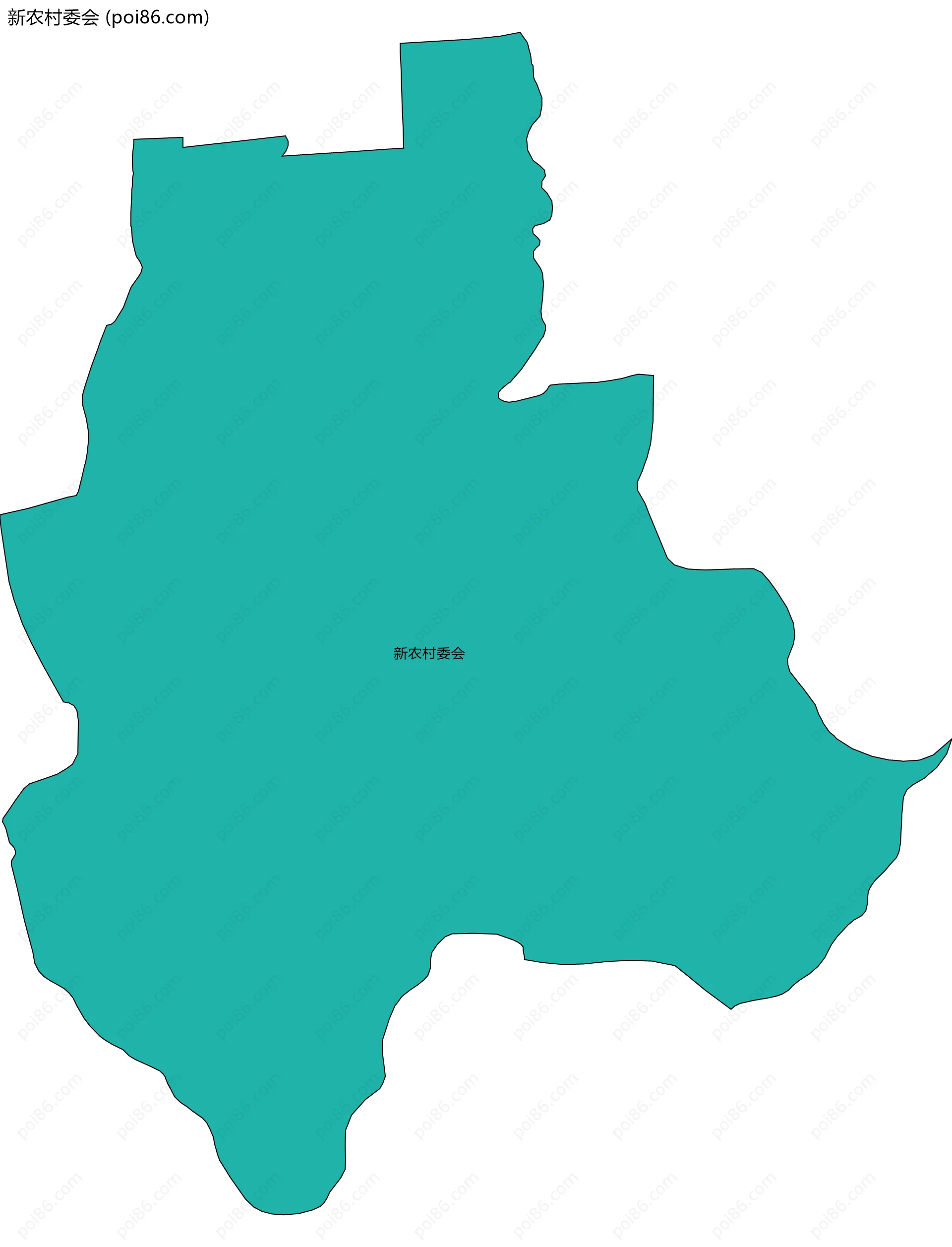 新农村委会边界地图